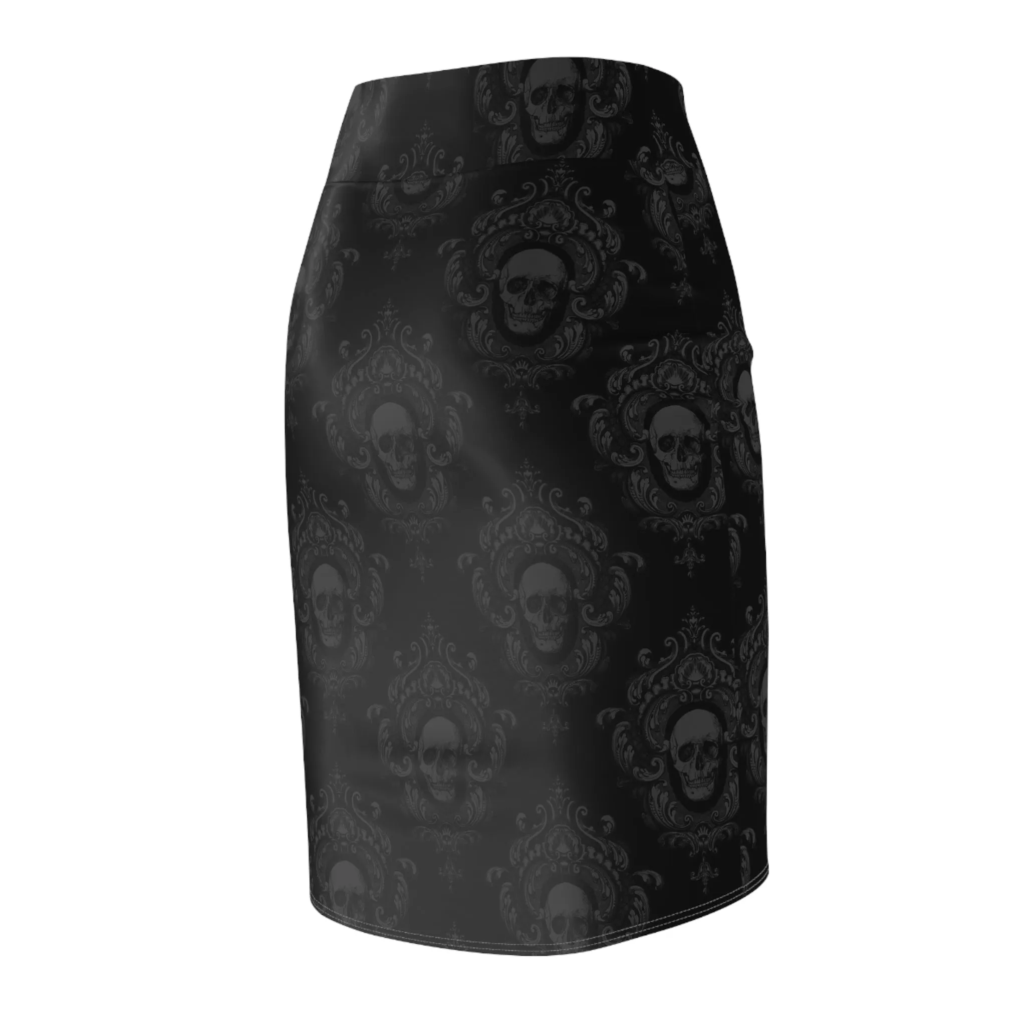 Demask Skull Pencil Skirt