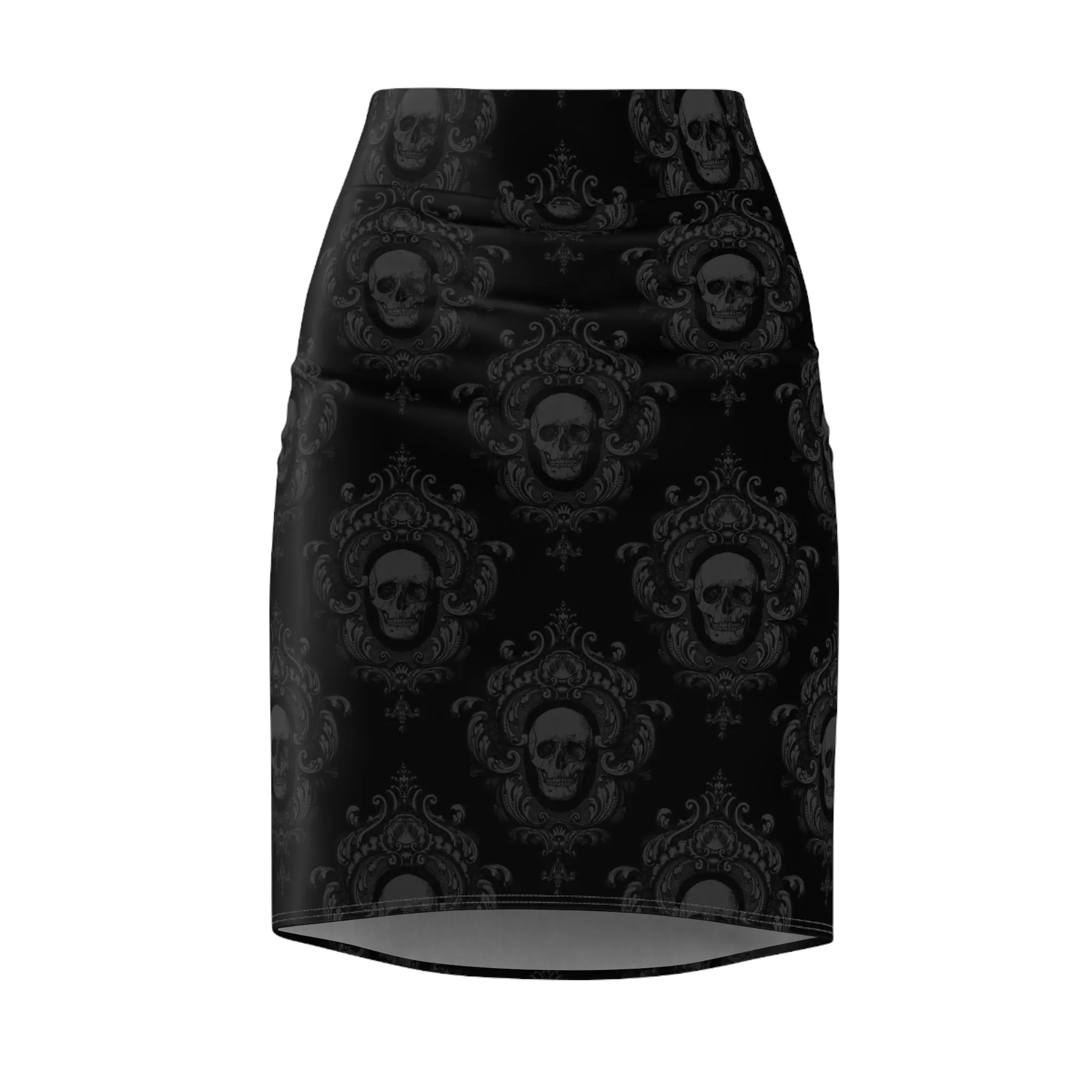 Demask Skull Pencil Skirt