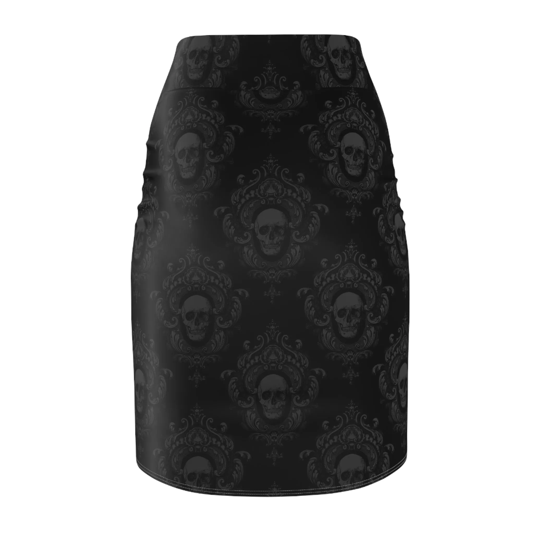 Demask Skull Pencil Skirt