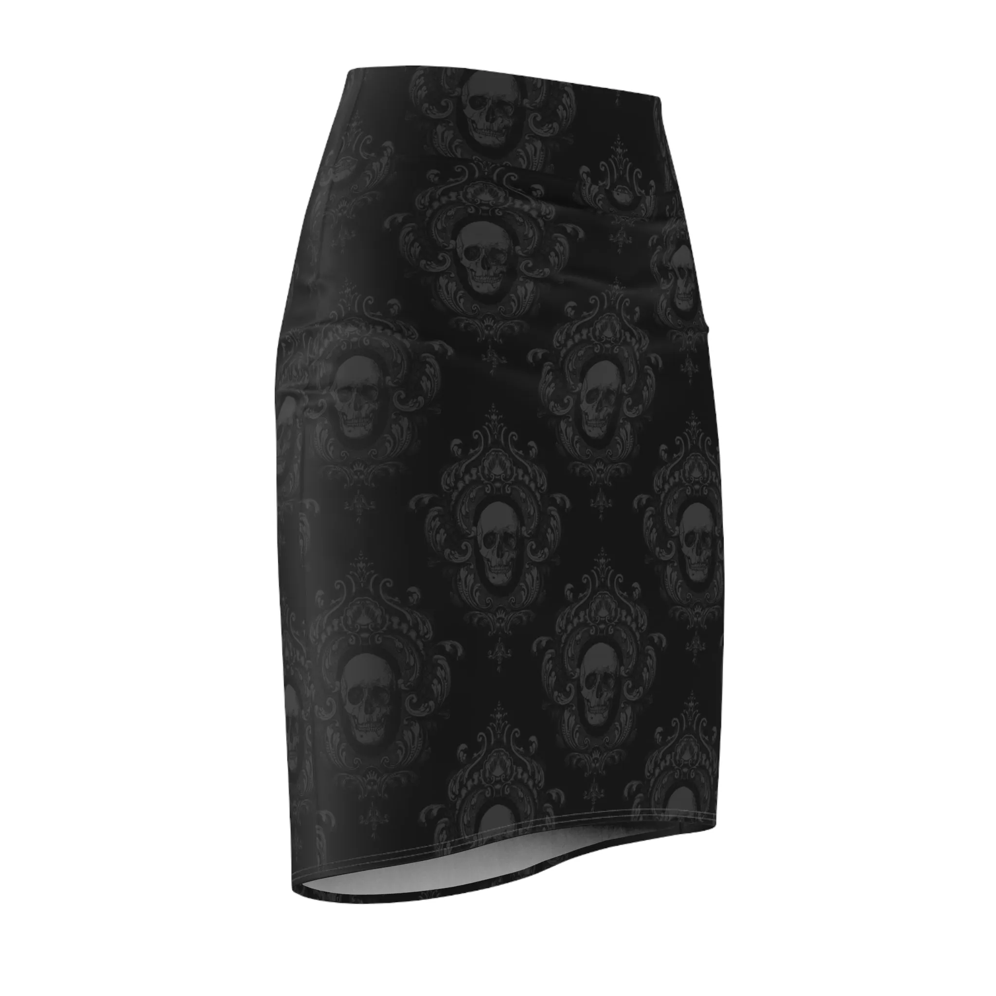 Demask Skull Pencil Skirt