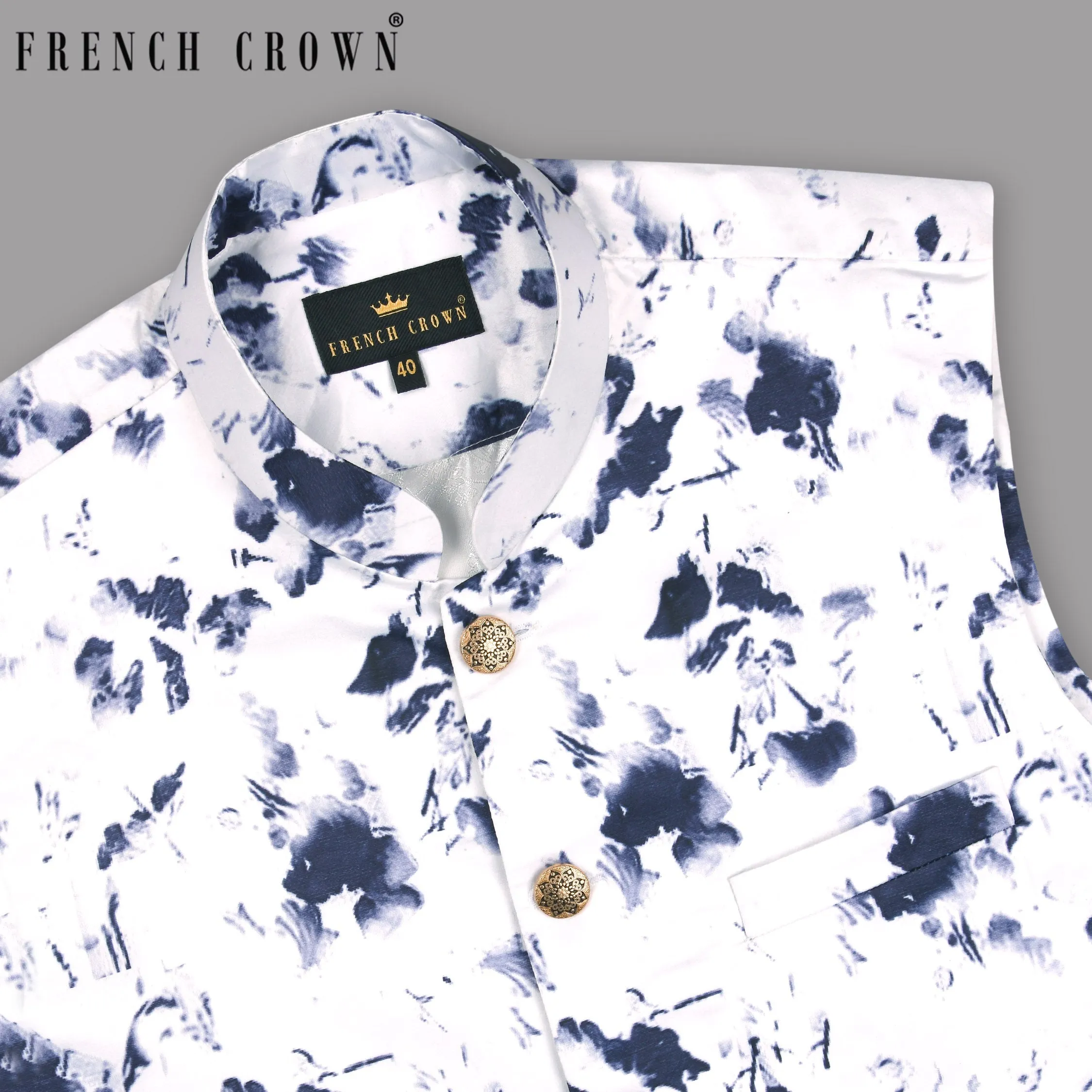 Desert Storm- Blackcurrant Super Soft Designer Nehru Jacket