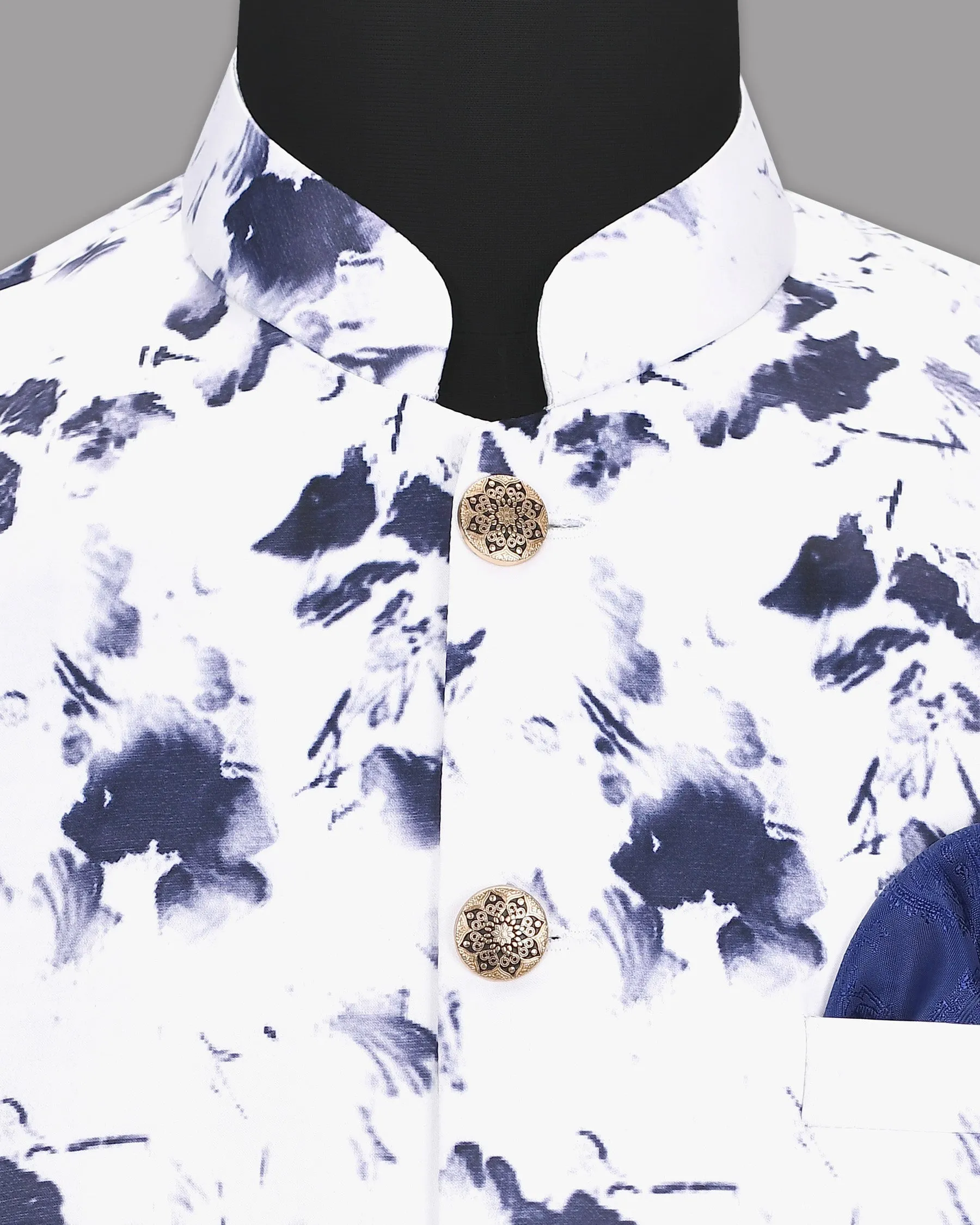 Desert Storm- Blackcurrant Super Soft Designer Nehru Jacket