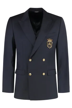 Double-breasted virgin wool jacket