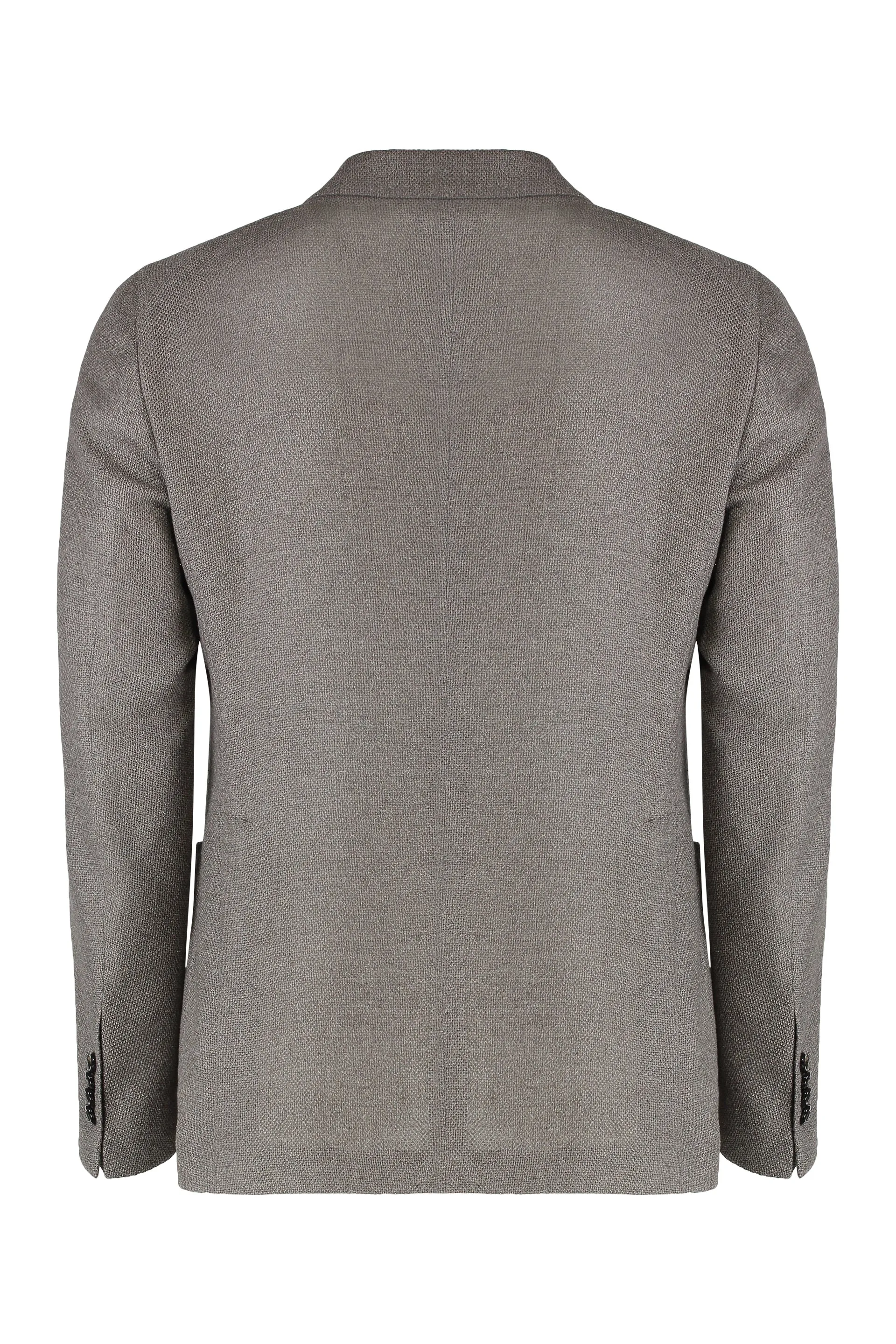 Double-breasted wool and silk jacket