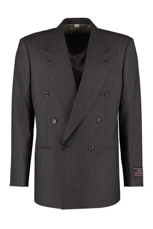 Double-breasted wool jacket