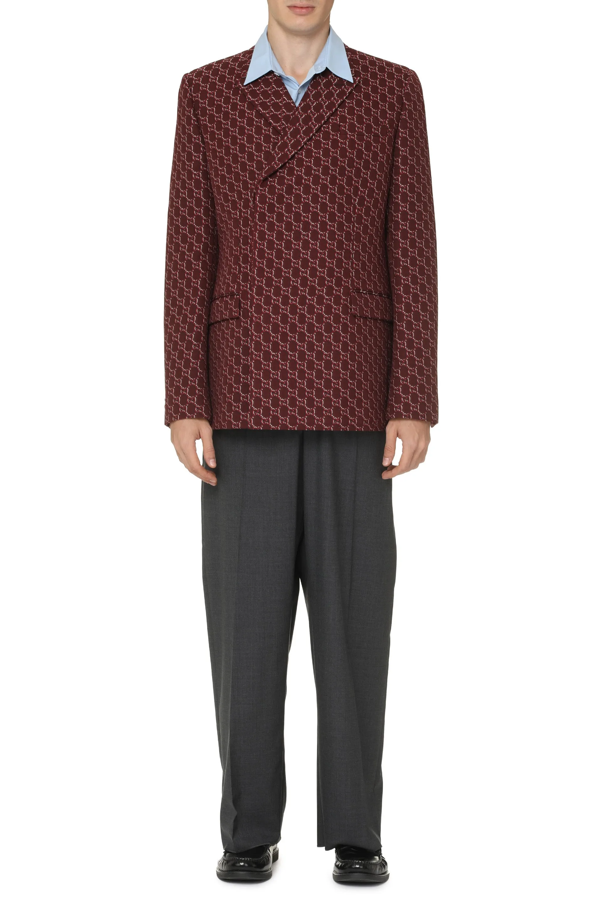 Double-breasted wool jacket