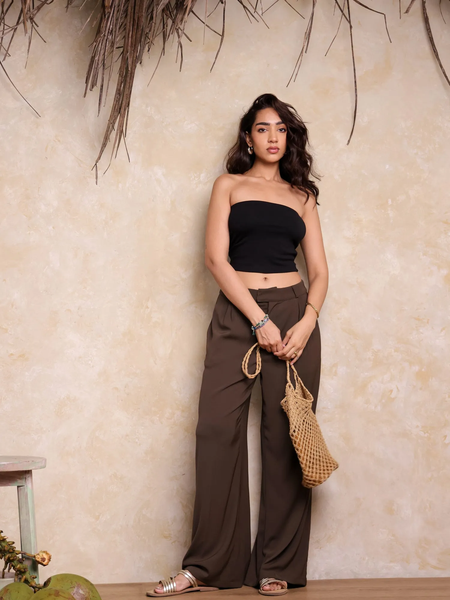 Double Pleat Detailed High Waist Pant