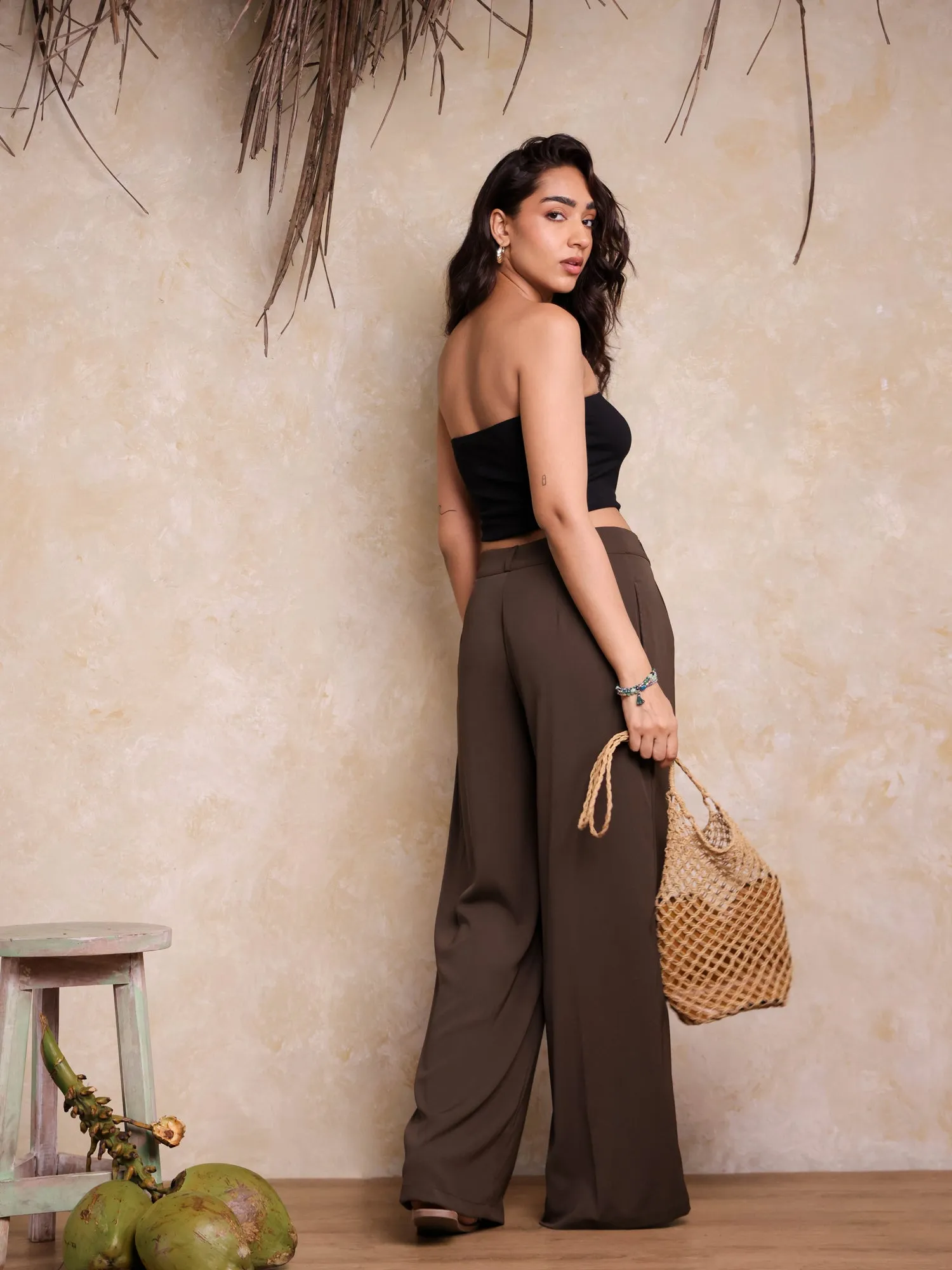 Double Pleat Detailed High Waist Pant