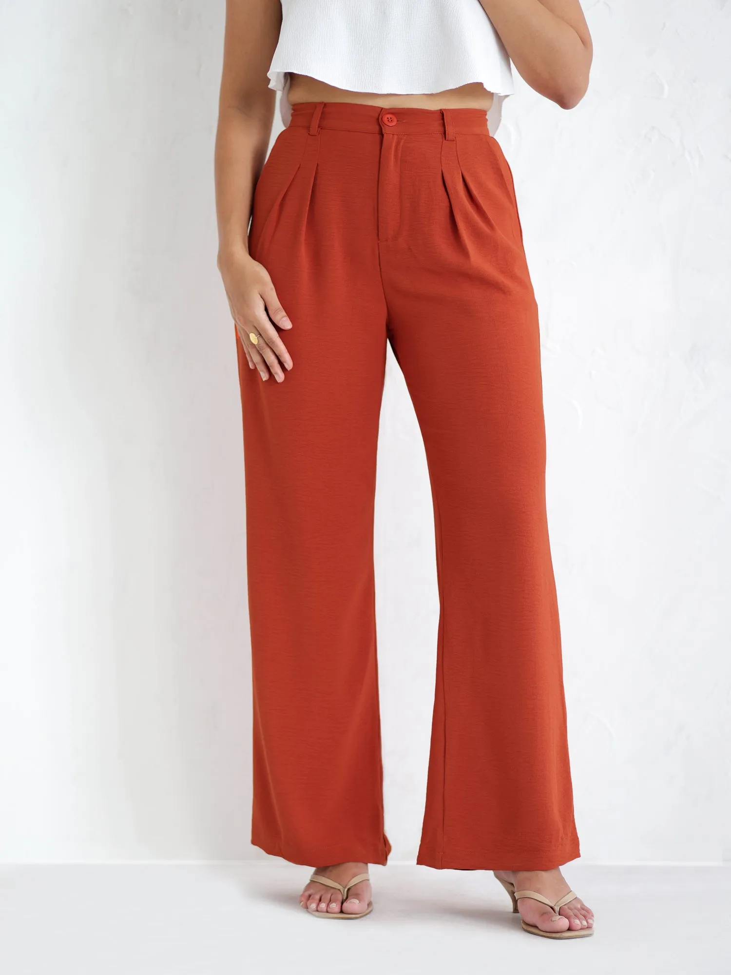 Double Pleated High Waist Pant