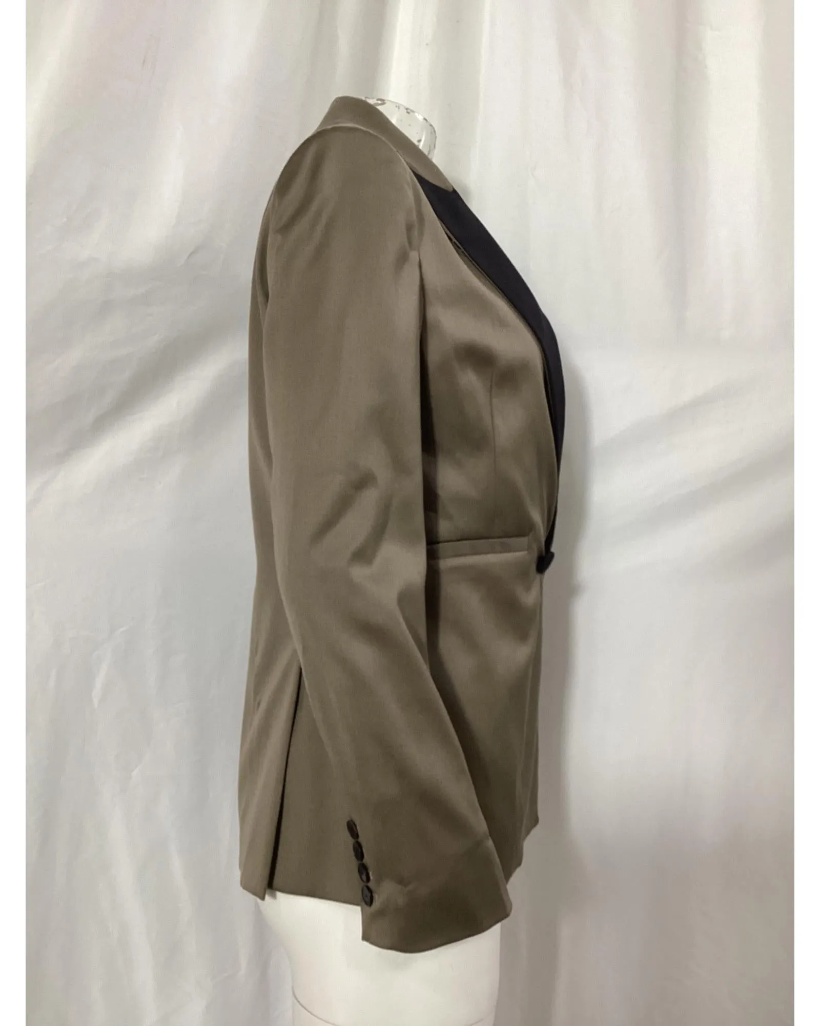 DoubleBreasted SatinLapel Blazer