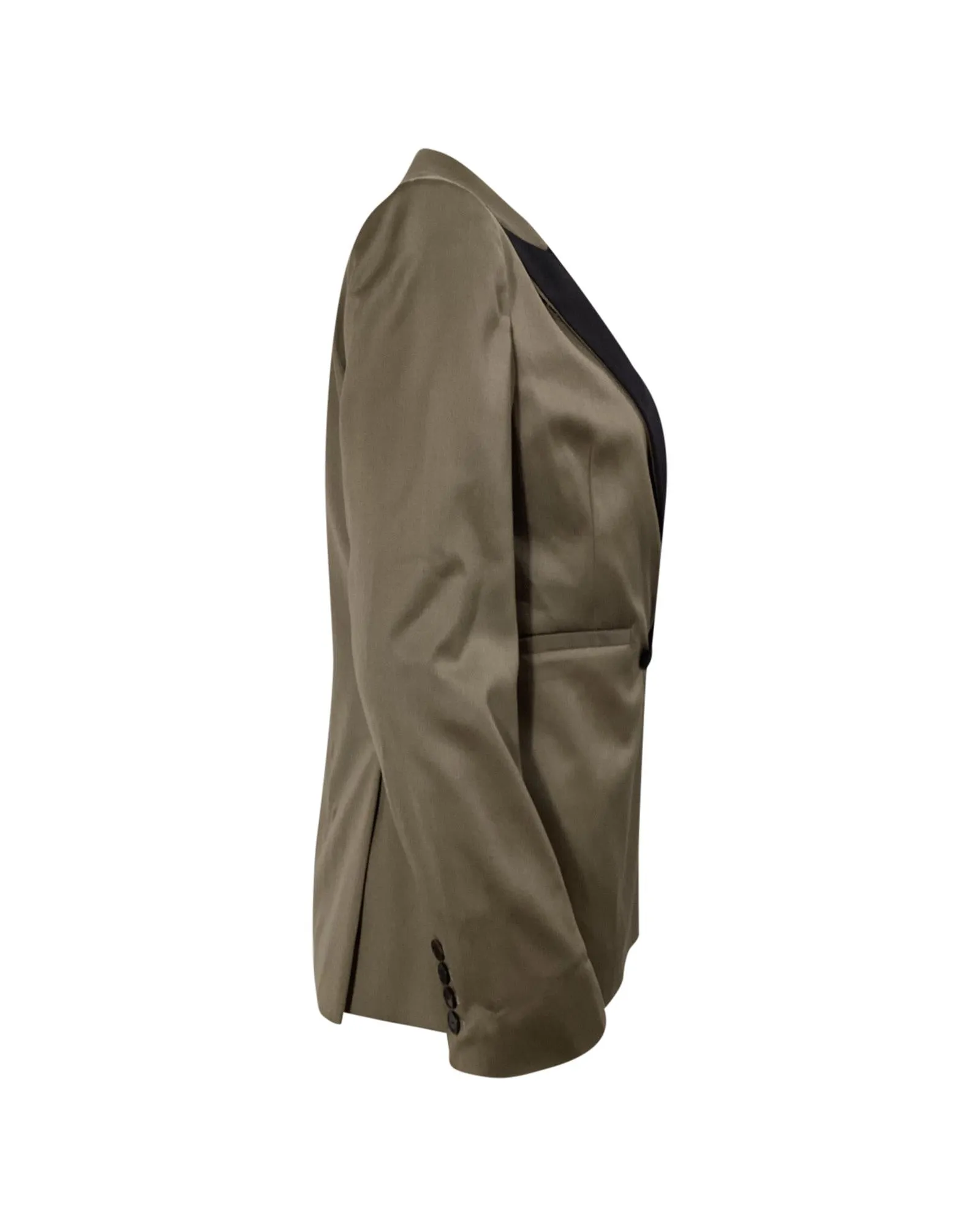 DoubleBreasted SatinLapel Blazer