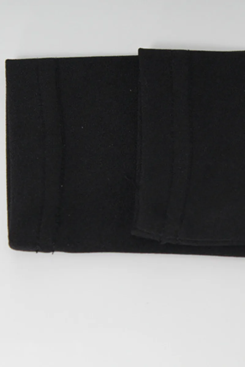 Elegant Rhinestone Fringed Trim Slit Turtleneck Wrapped Skirt Dresses