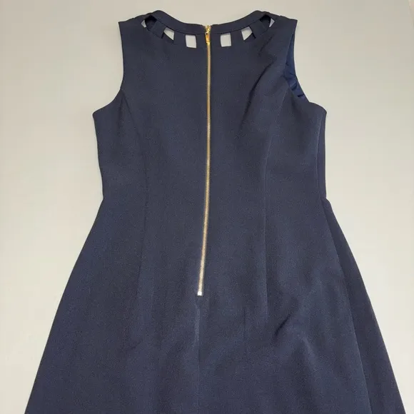 Eliza J Navy Blue Dress Cutout Sheath size 8