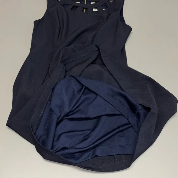 Eliza J Navy Blue Dress Cutout Sheath size 8