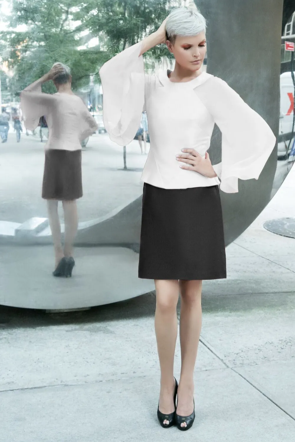 Elyse High-Waist Skirt | Black
