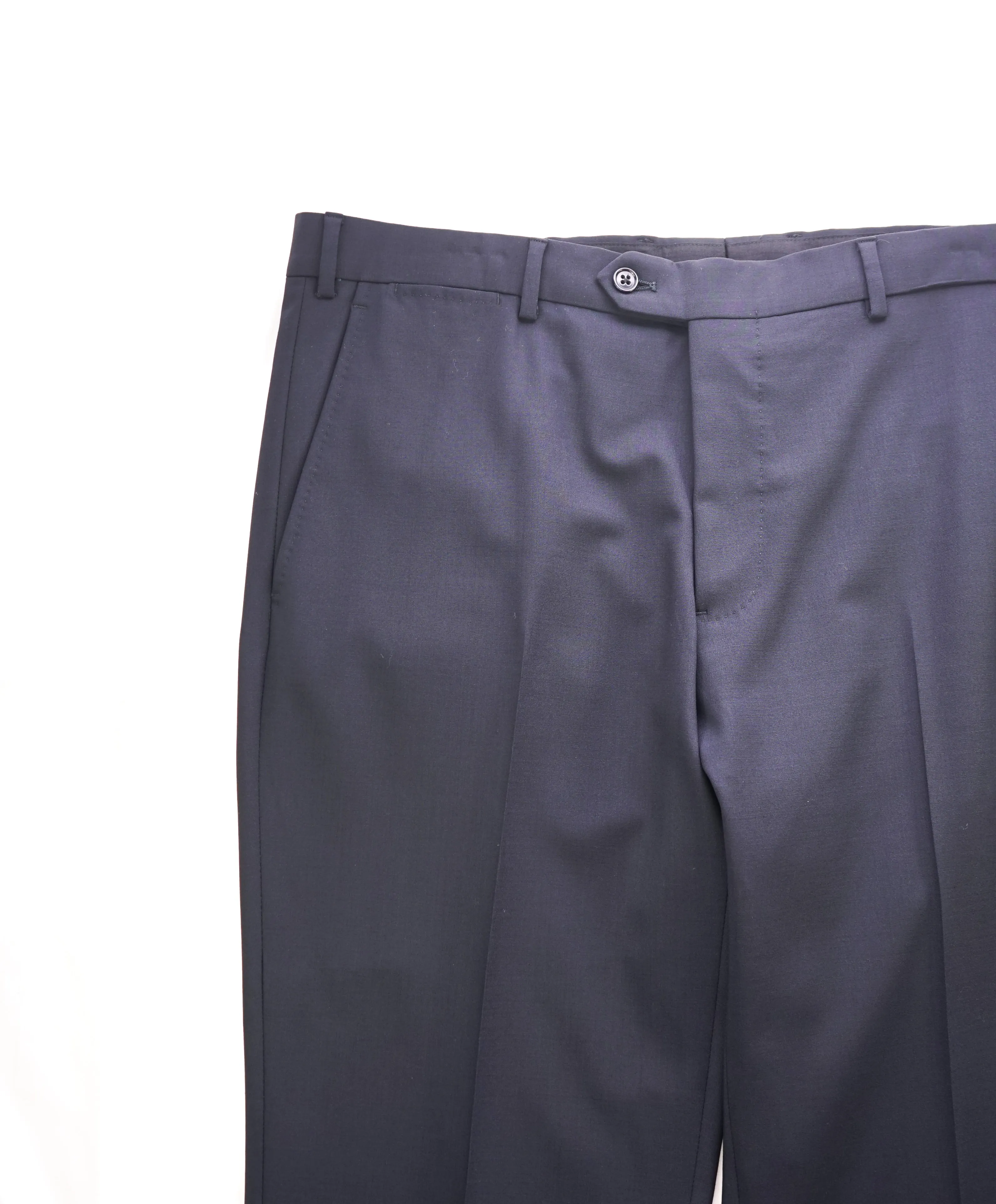 EMPORIO ARMANI - Solid Navy *Closet Staple* Flat Front Dress Pants - 37W (54 EU)