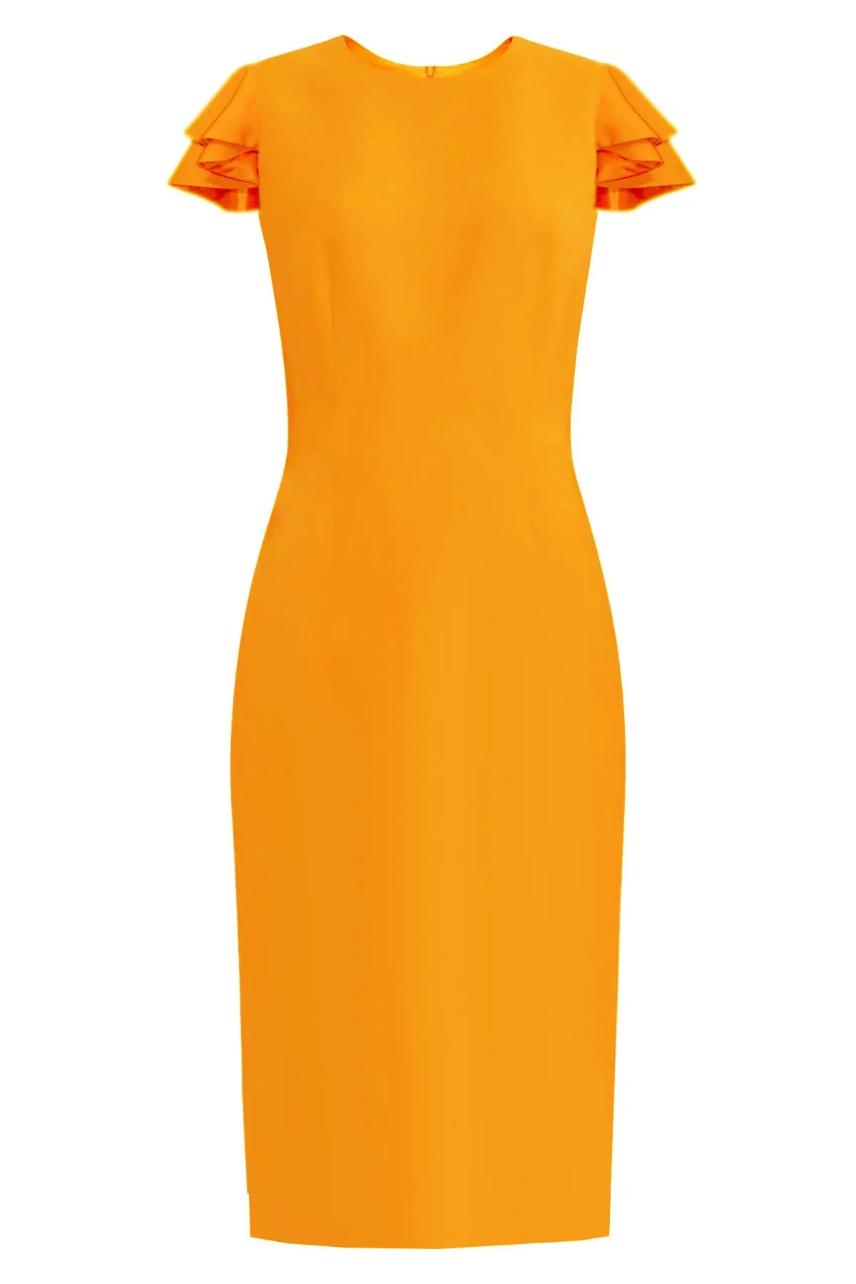Estella White Sheath Dress With Butterfly Sleeves