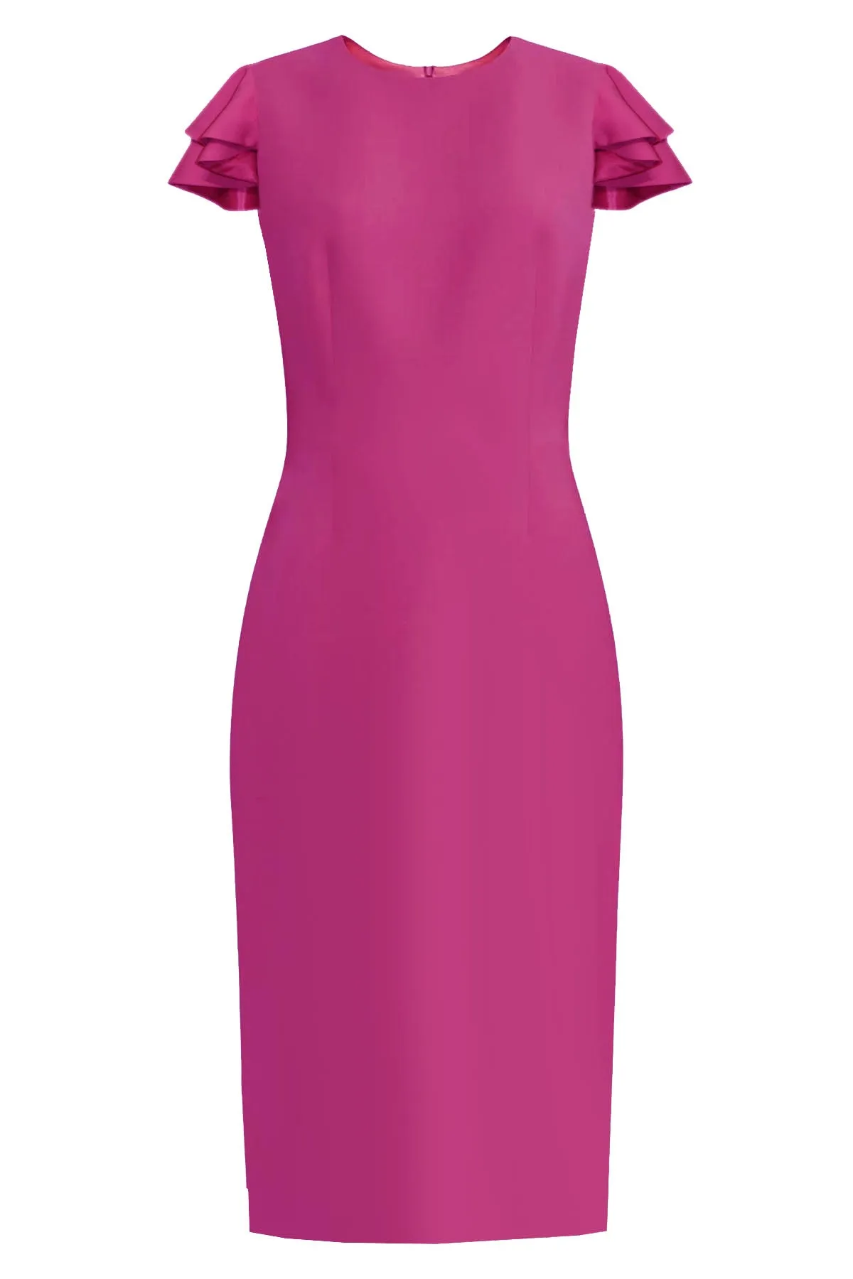 Estella White Sheath Dress With Butterfly Sleeves