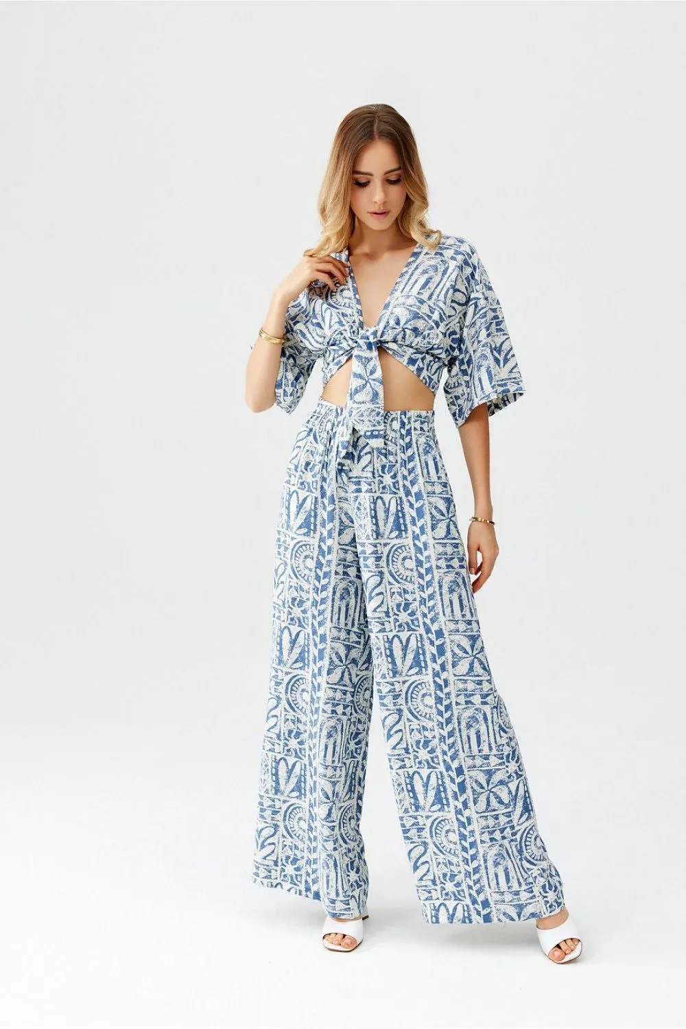 Ester High-Waisted Trousers with Pockets