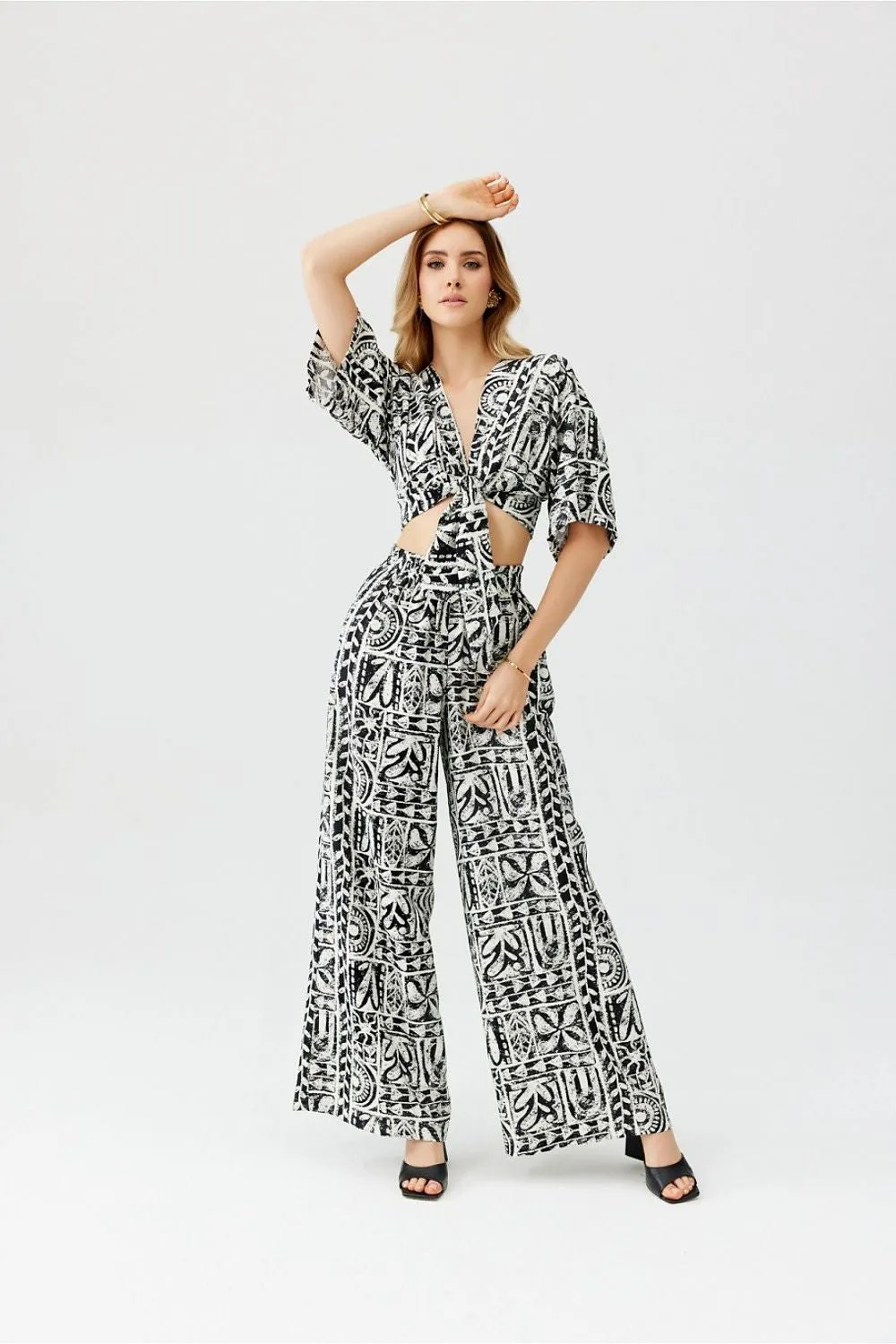 Ester High-Waisted Trousers with Pockets