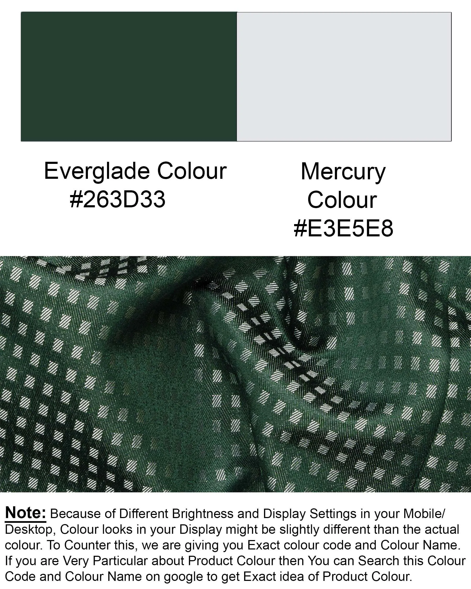 Everglade Green Square Textured Tuxedo Designer Suit