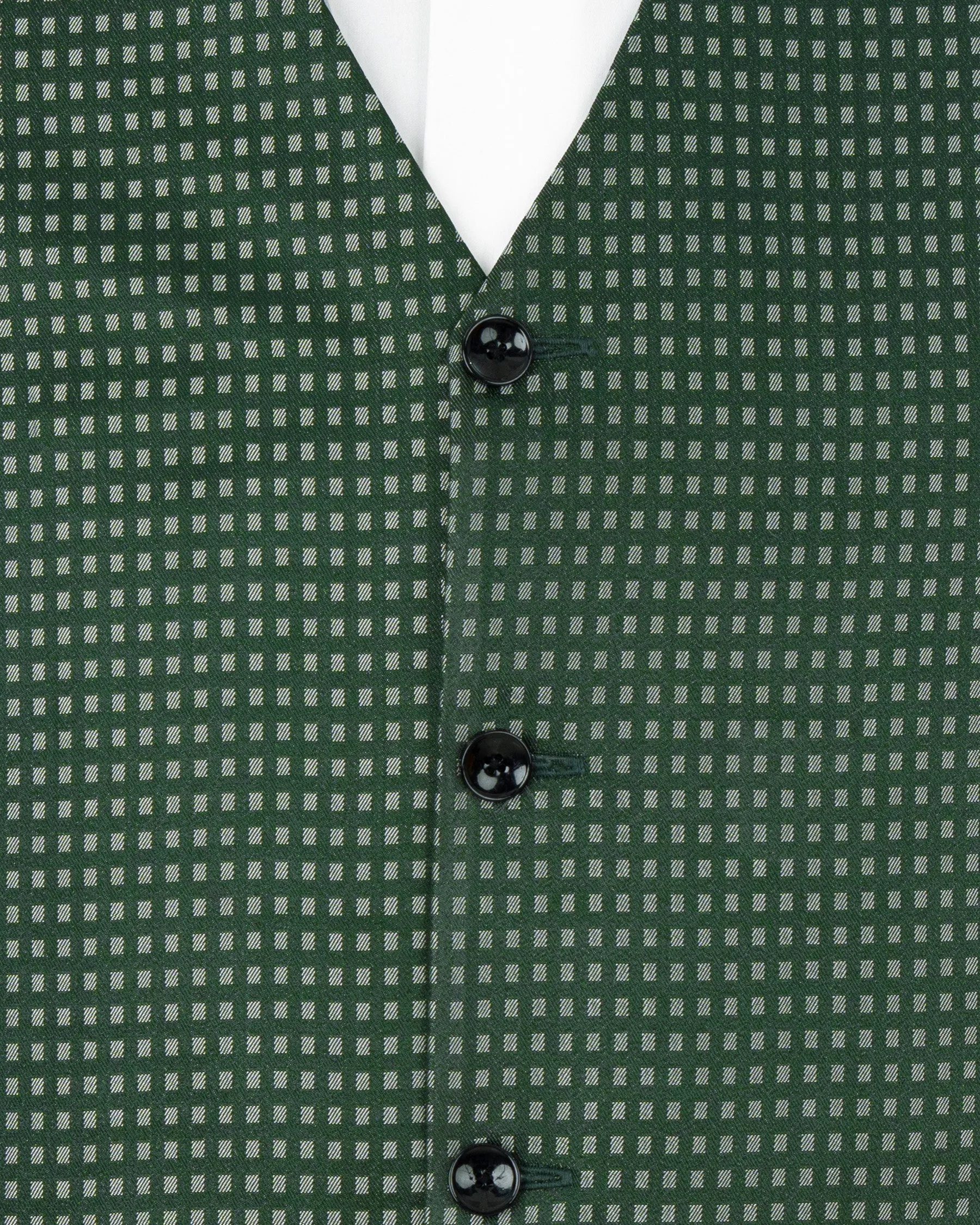 Everglade Green Square Textured Tuxedo Designer Suit