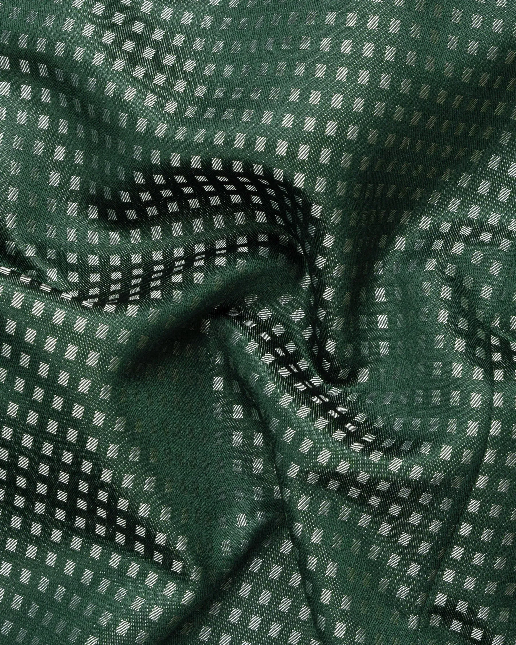 Everglade Green Square Textured Tuxedo Designer Suit