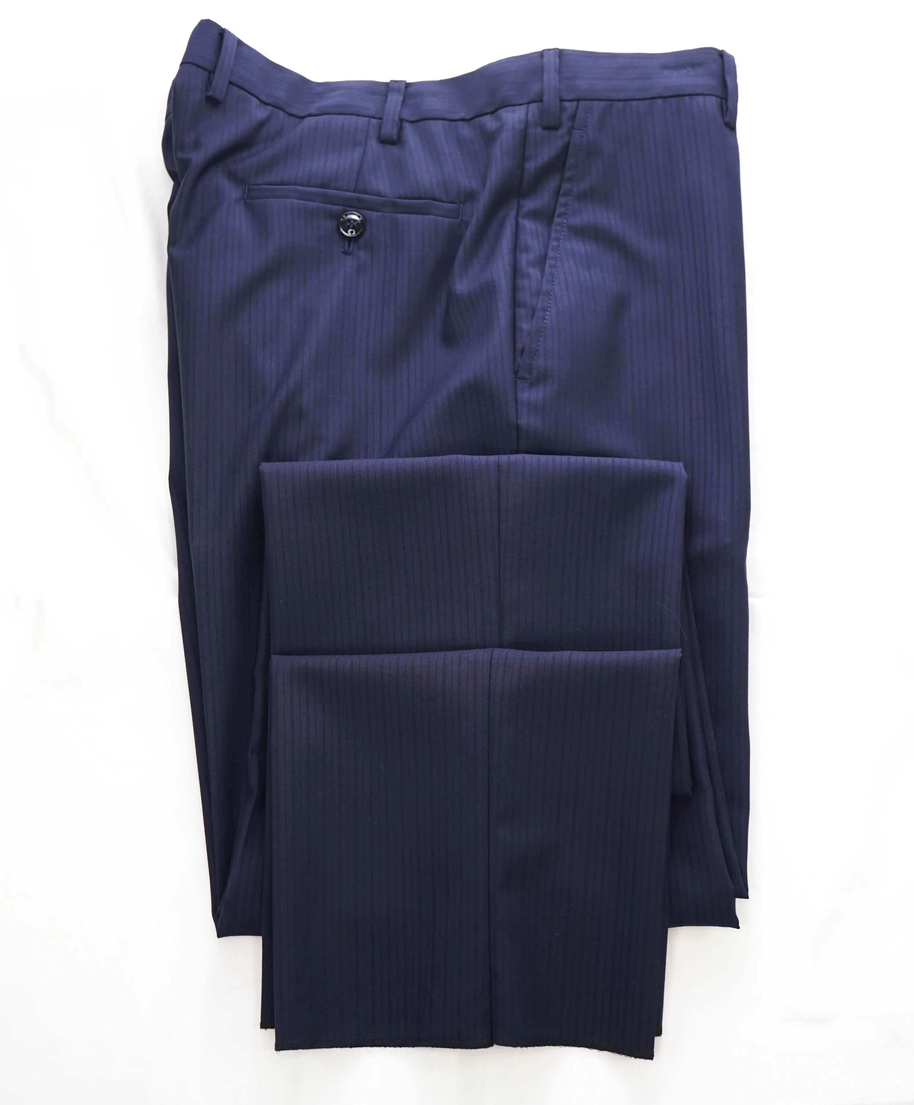 GIORGIO ARMANI - *TONAL TEXTURED* Navy Flat Front Dress Dinner Pants - 40W
