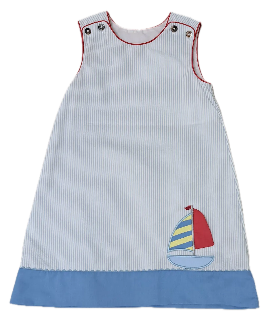 Girl's Sailboat Applique A-Line