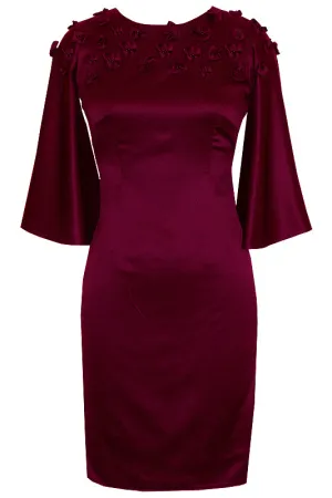 Hali Round Neck Charmeuse Dress