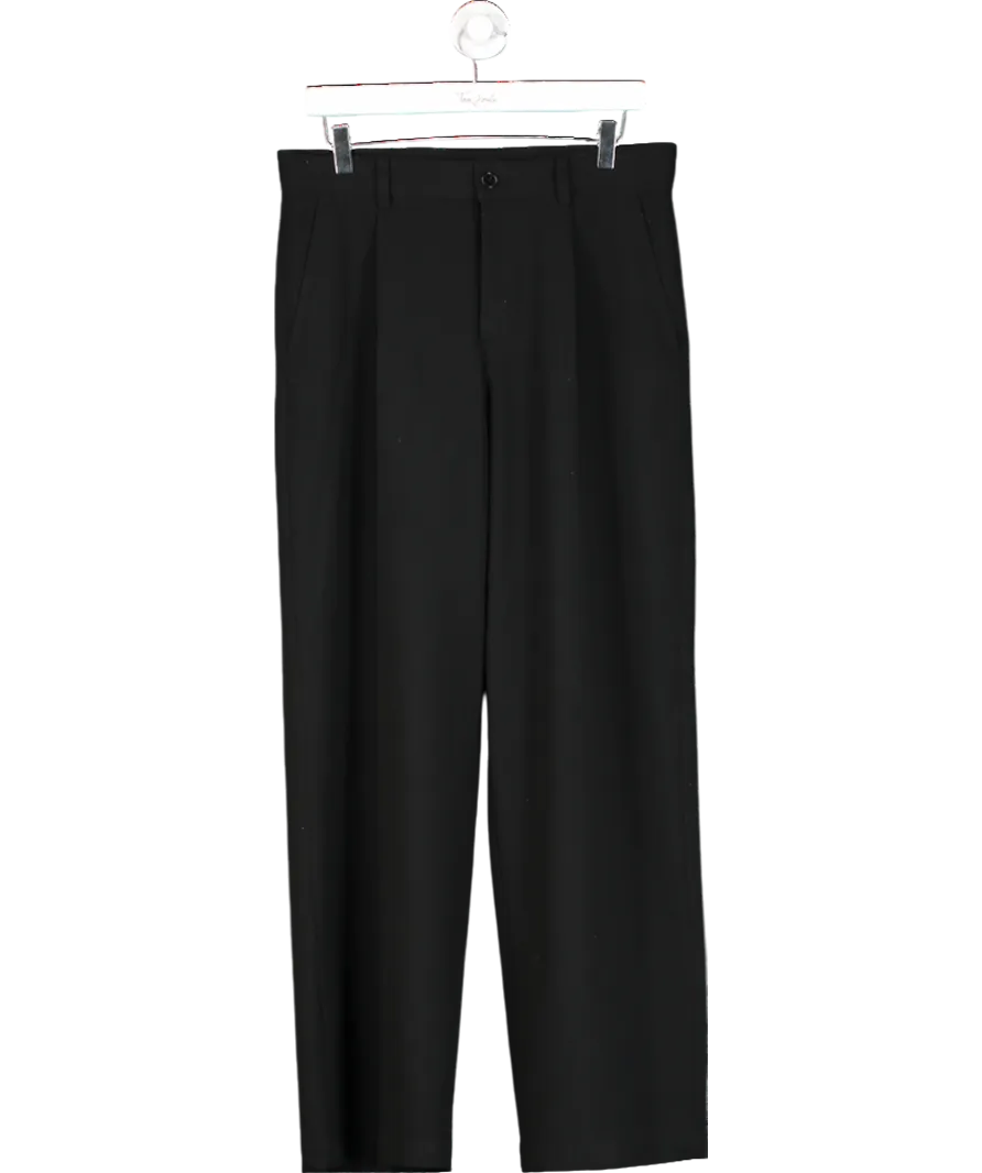 H&M Black High-waisted Tailored Trousers W30