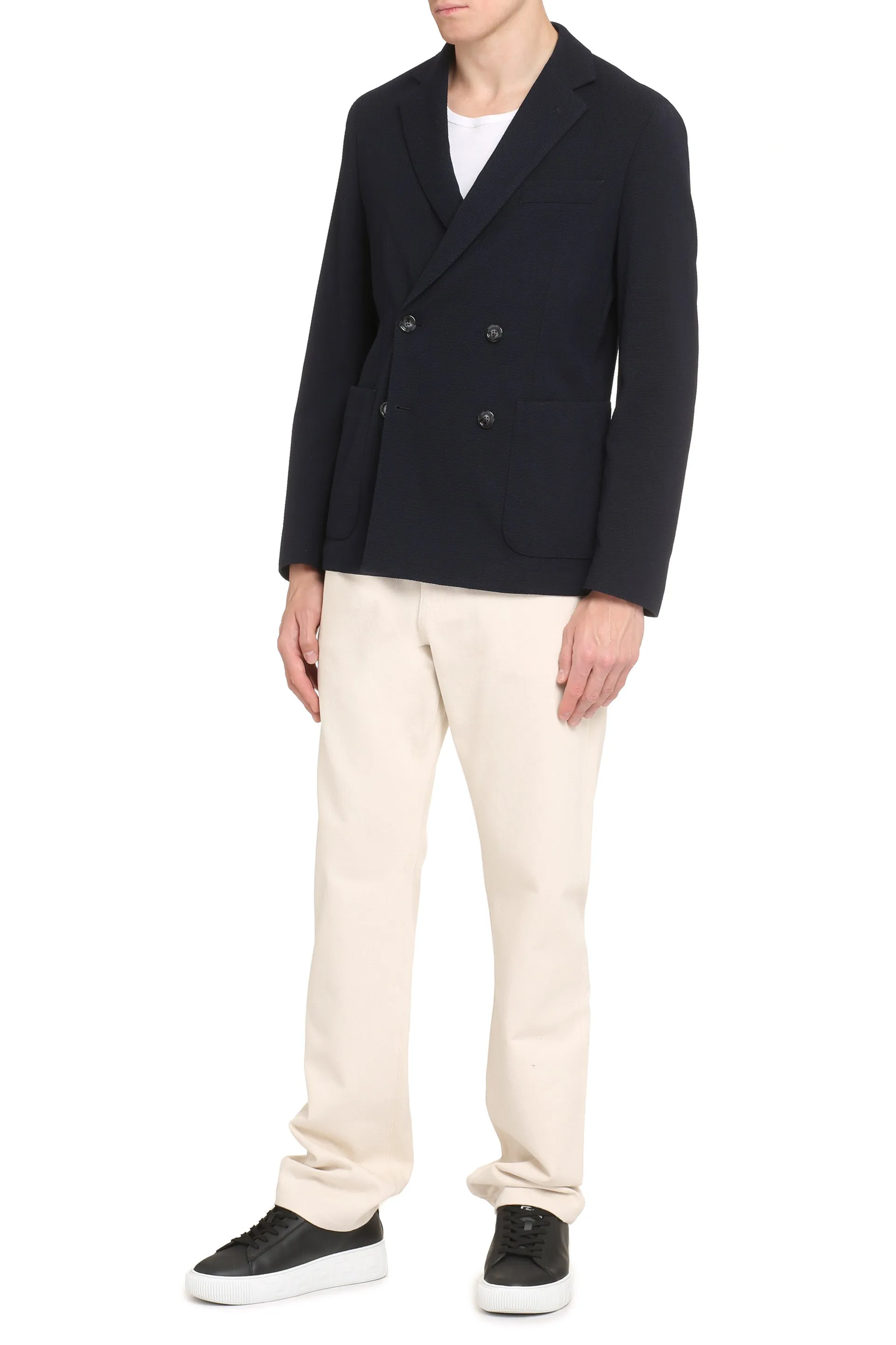 Henry double-breasted knit jacket