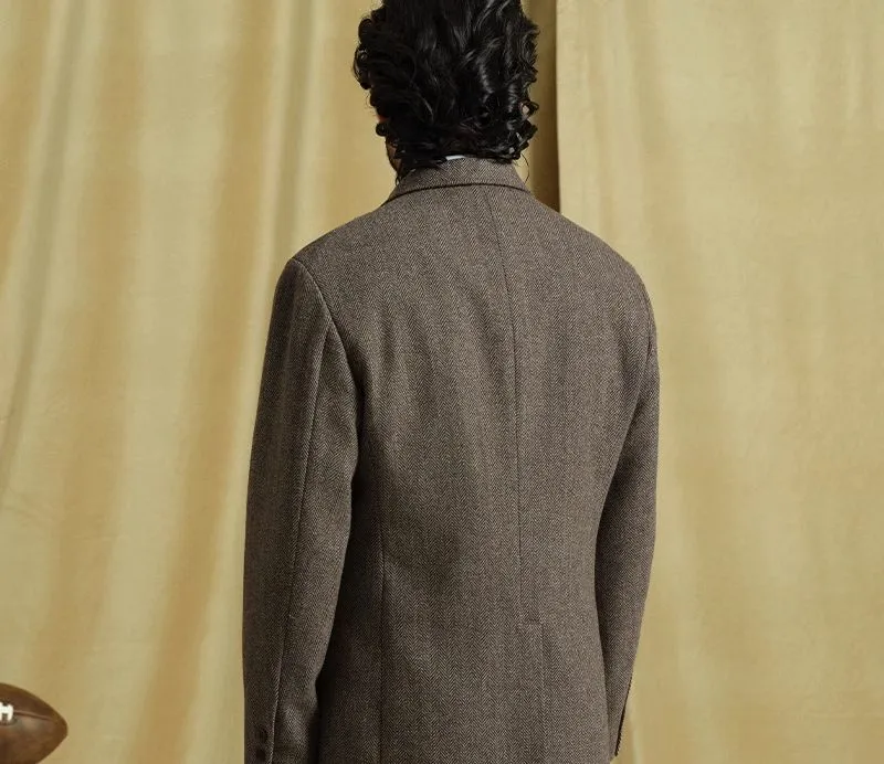 Herringbone Wool Three-Piece Suit