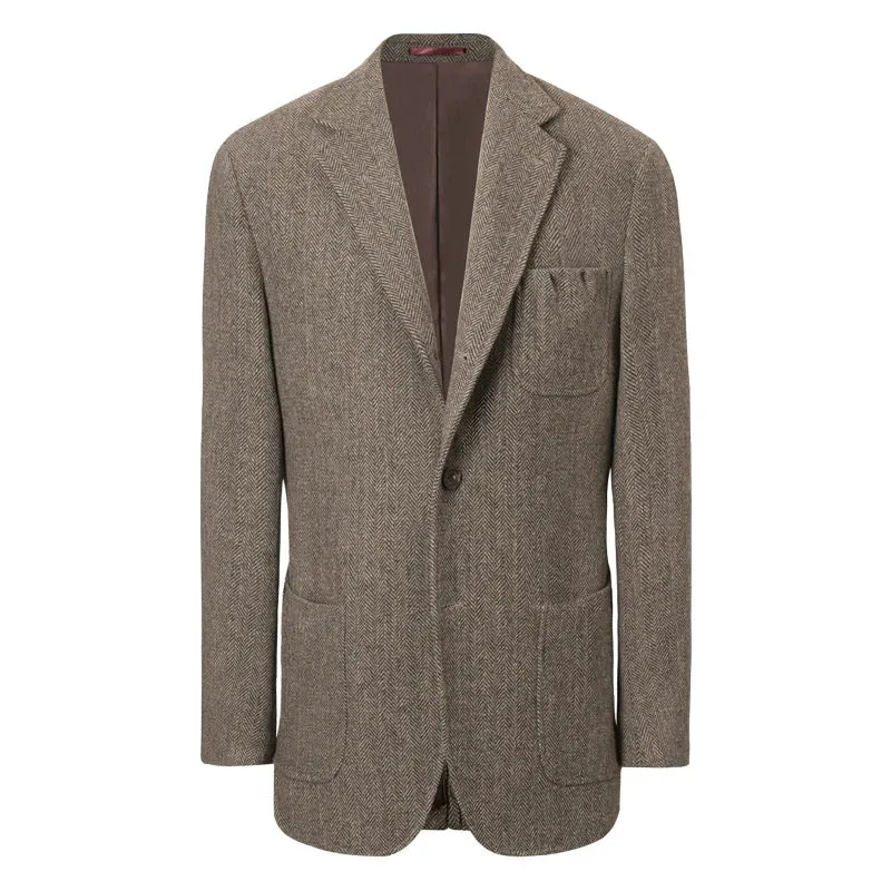 Herringbone Wool Three-Piece Suit