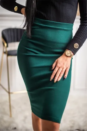High Waist Pack Hip Knit Pencil Skirt