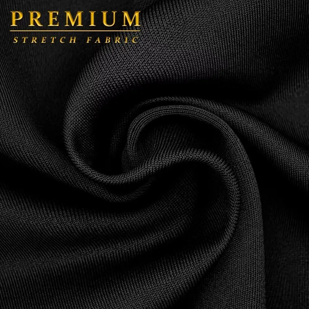Hybrid & Company Womens Nylon Ponte Stretch Office Pencil Skirt Made Below Knee KSK45002 1073T Black M