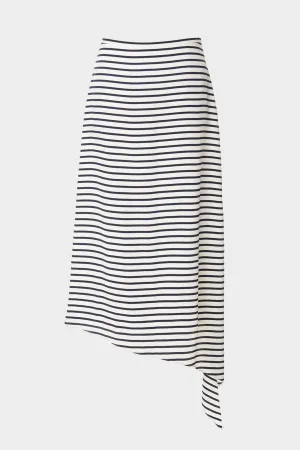 Identity Stripe Pencil Skirt in Black Multi