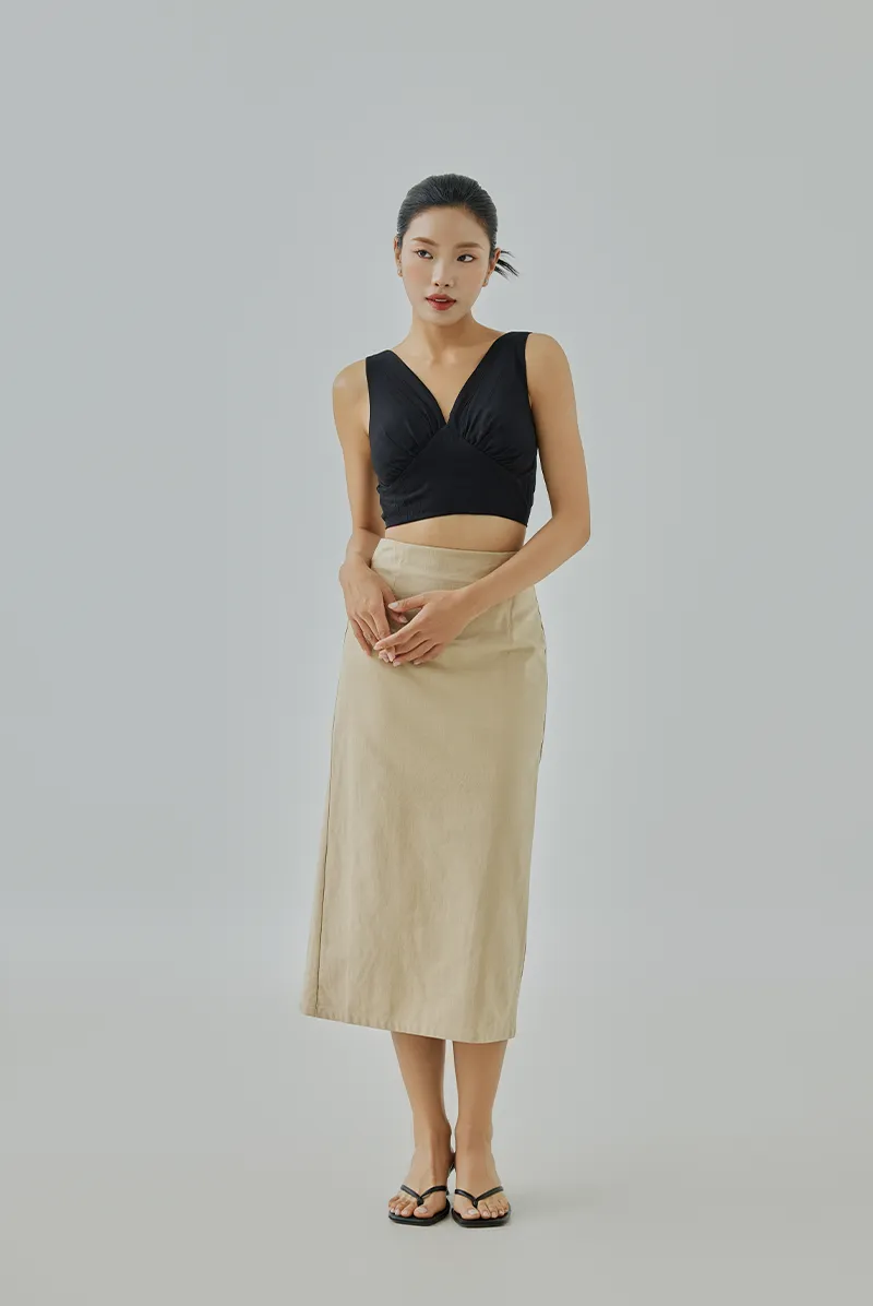 Ivey Back Slit Pencil Skirt