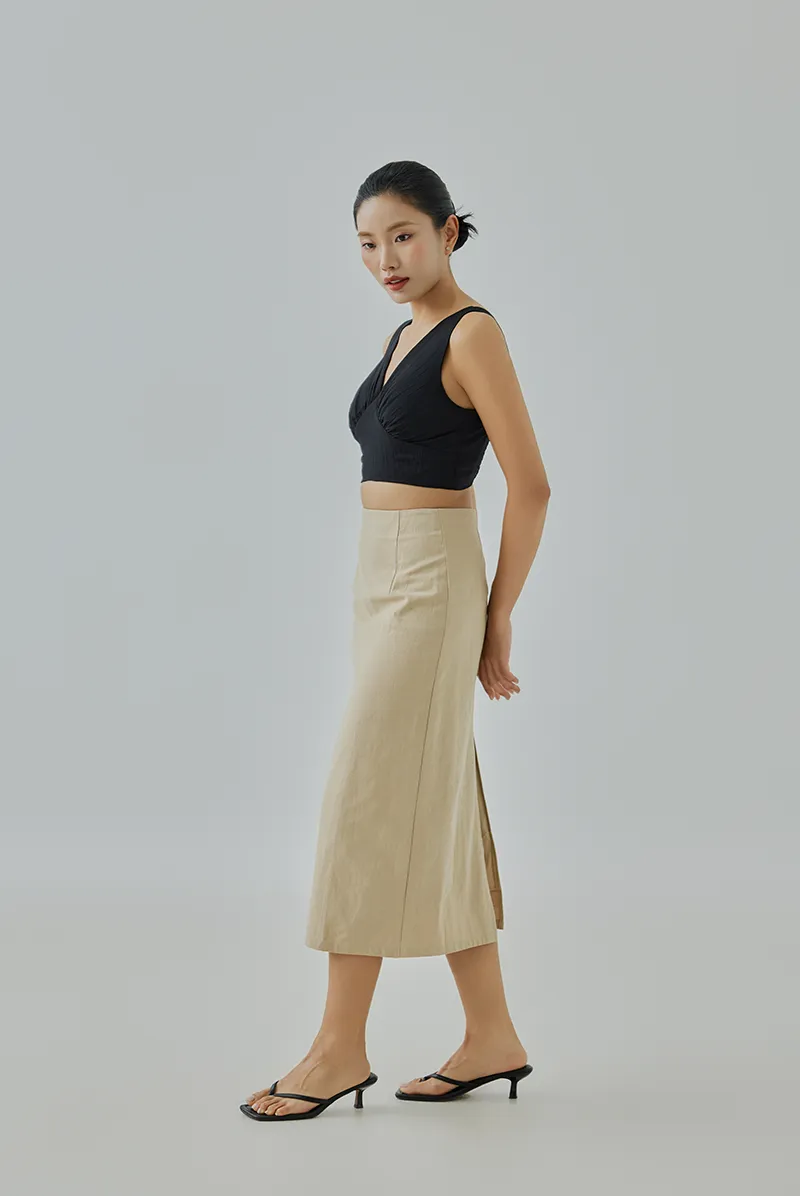 Ivey Back Slit Pencil Skirt