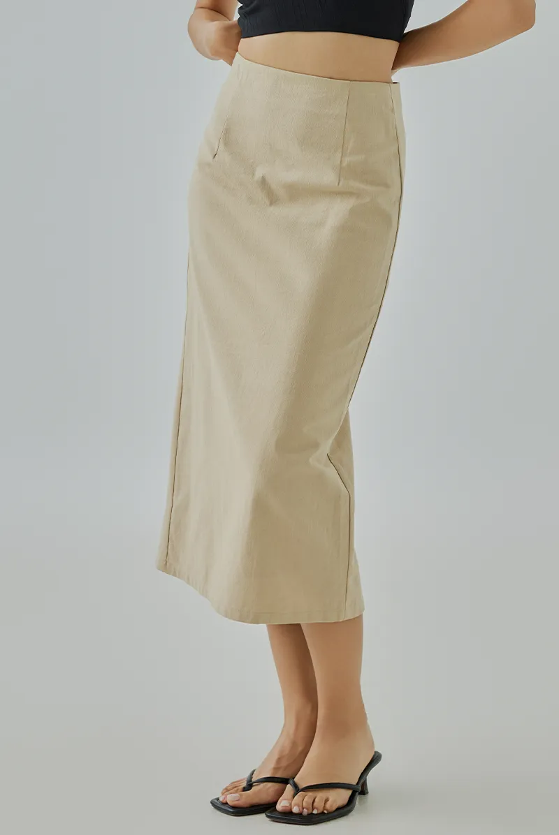 Ivey Back Slit Pencil Skirt