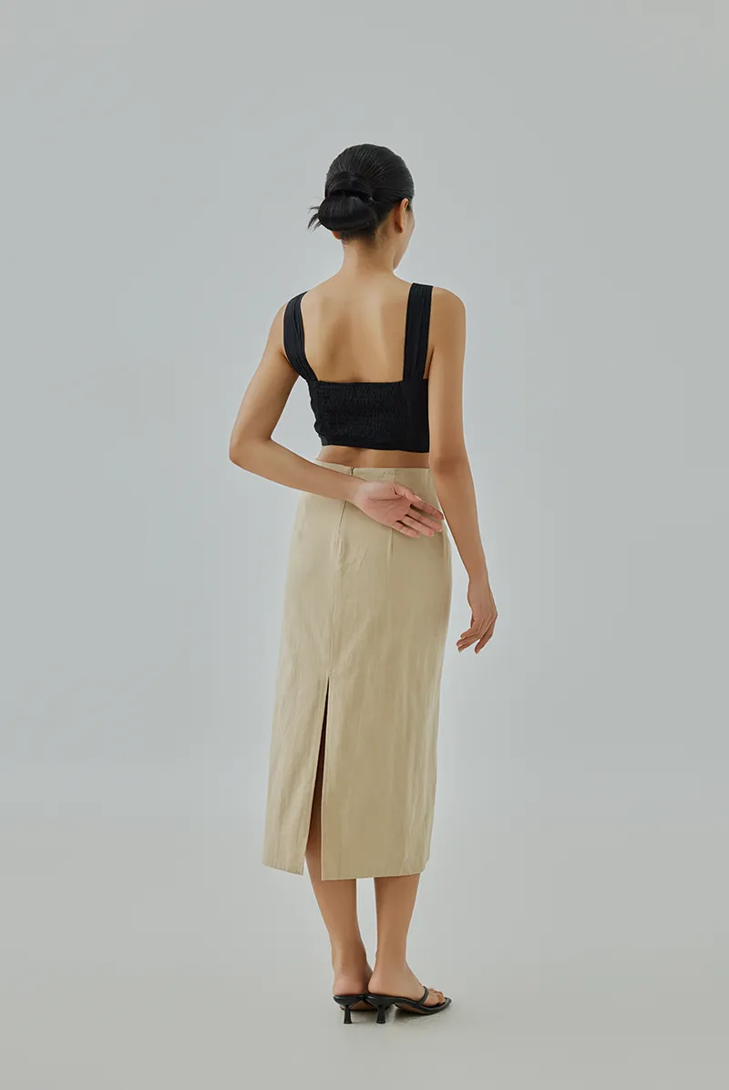 Ivey Back Slit Pencil Skirt