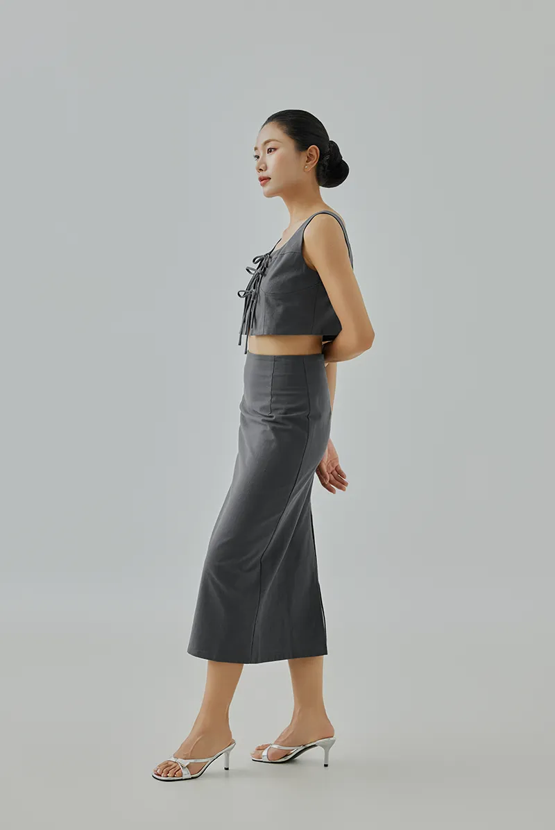 Ivey Back Slit Pencil Skirt