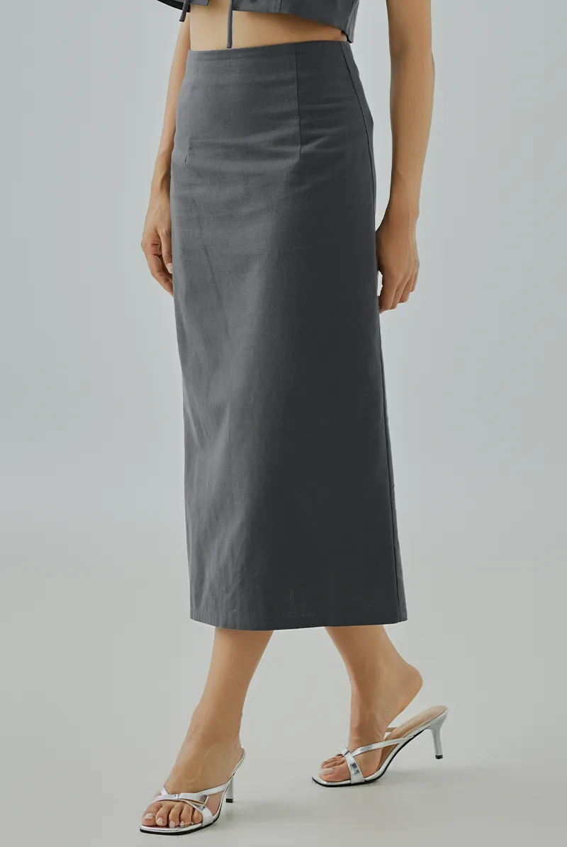 Ivey Back Slit Pencil Skirt