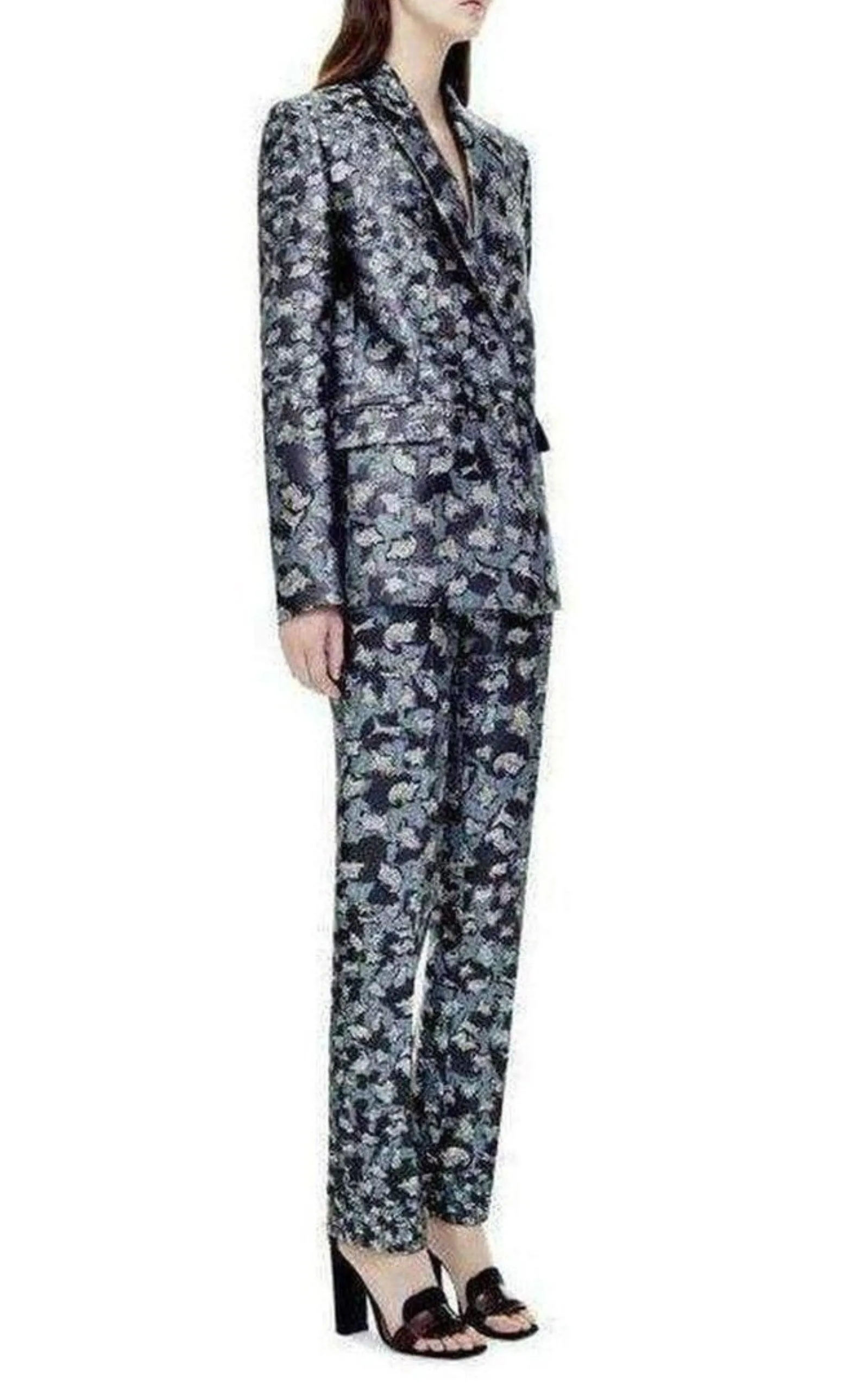 Jacquard Lame Silk Blend Blazer