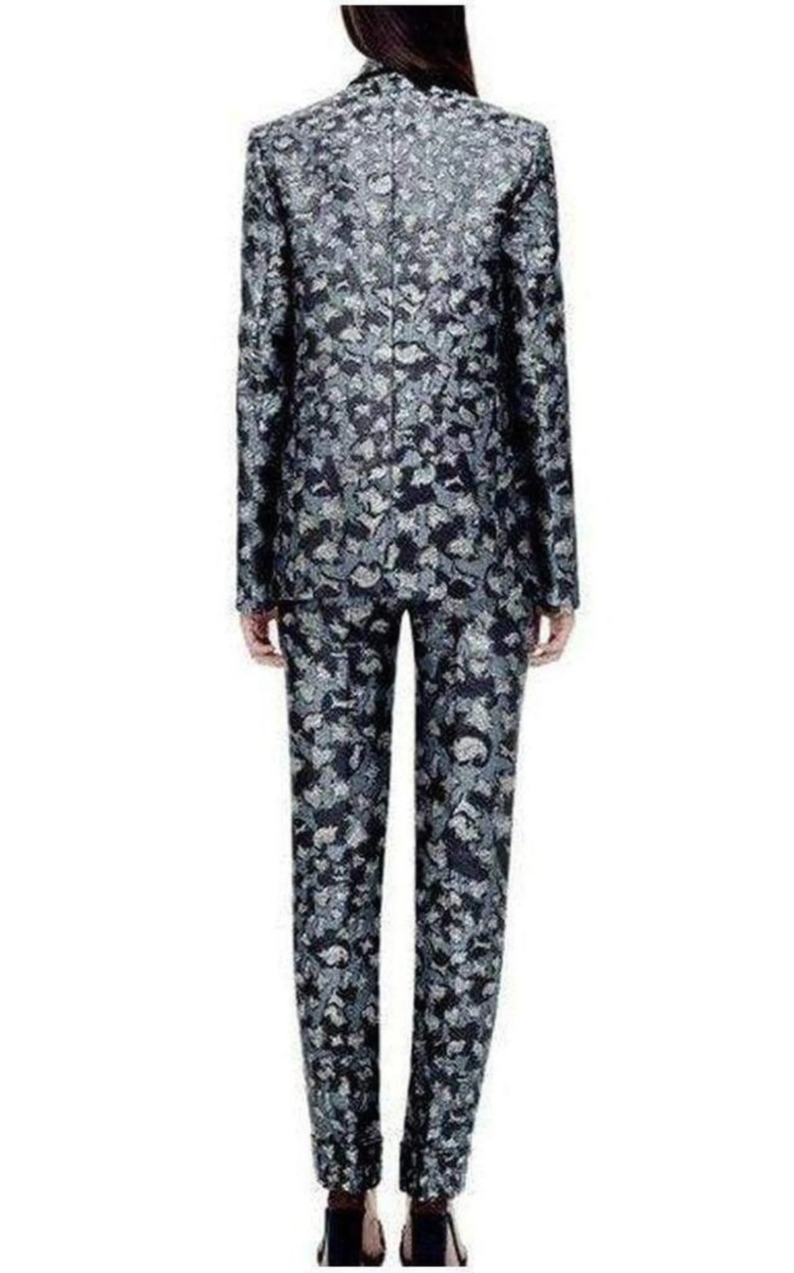 Jacquard Lame Silk Blend Blazer