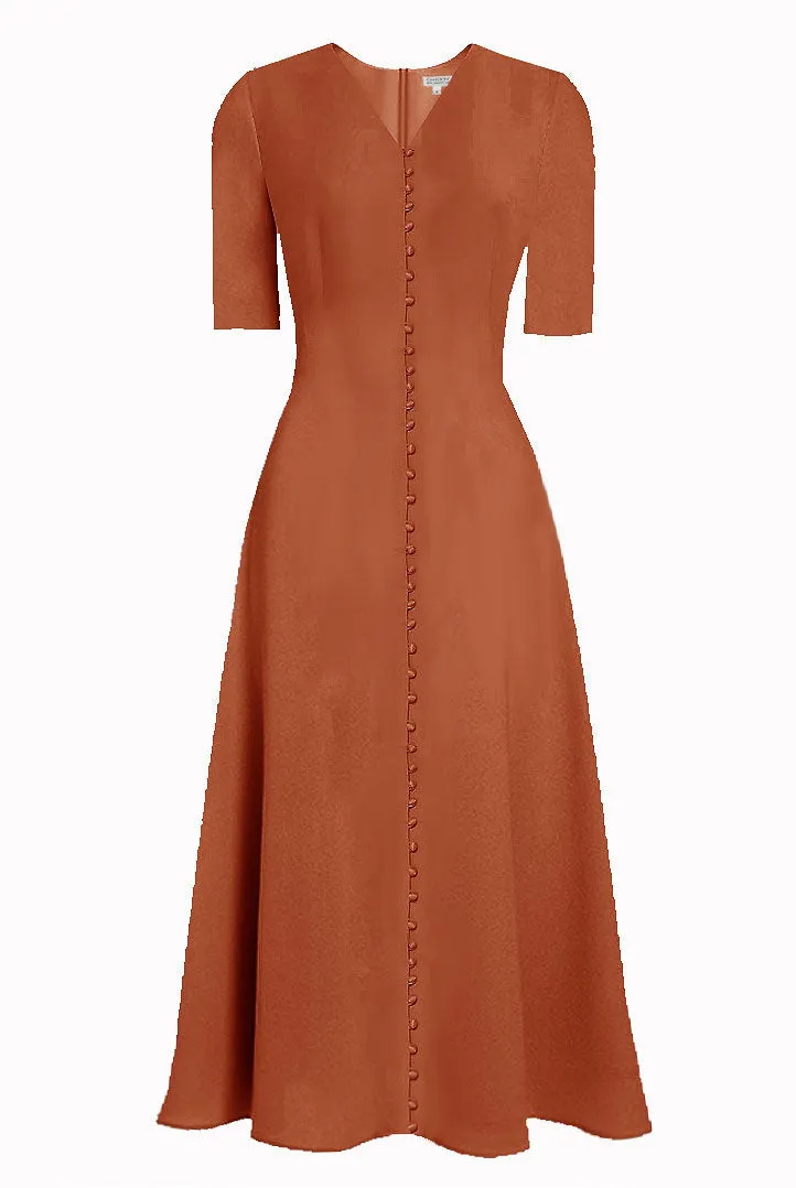 Joren Button Down Design Midi Dress