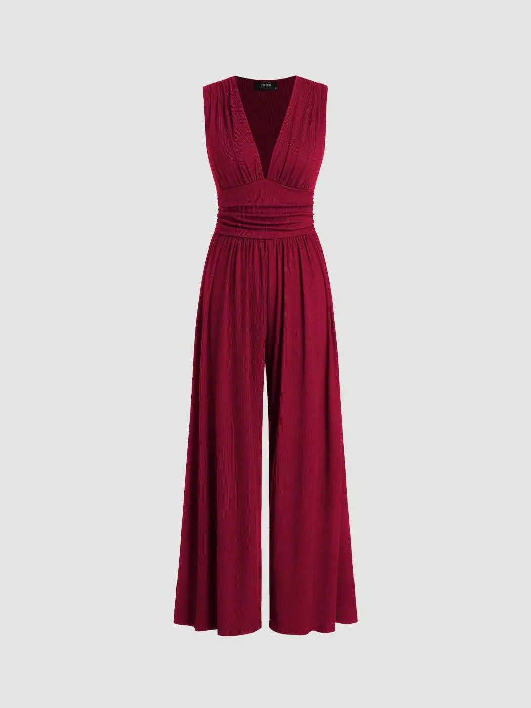 Jumpsuit - Elegant - Fitted Waist, Refined Neckline - Perfect for special occasions