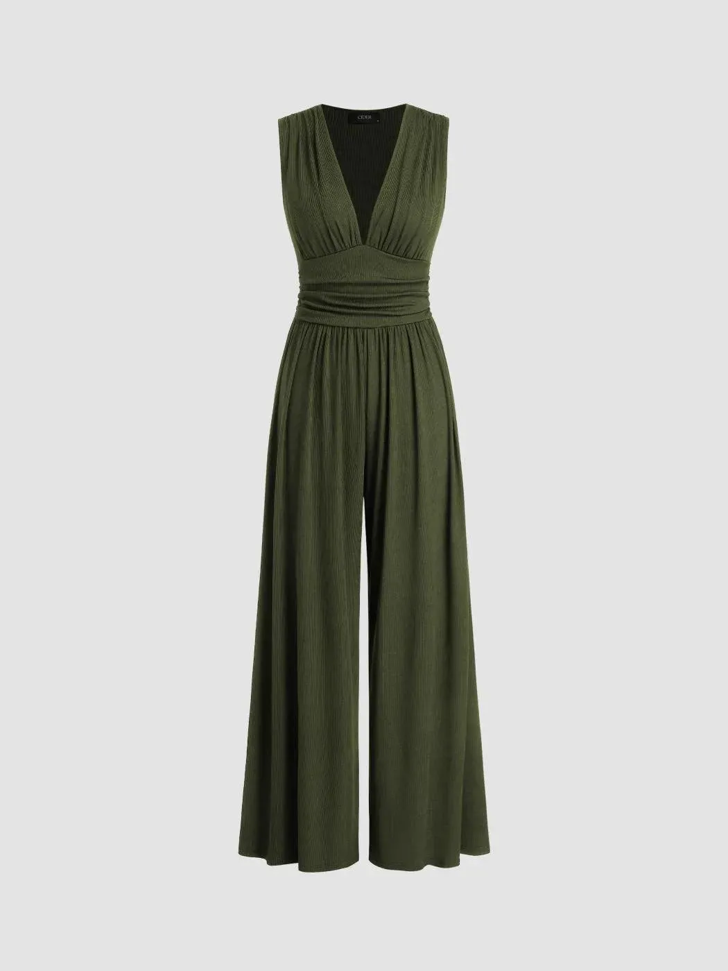 Jumpsuit - Elegant - Fitted Waist, Refined Neckline - Perfect for special occasions