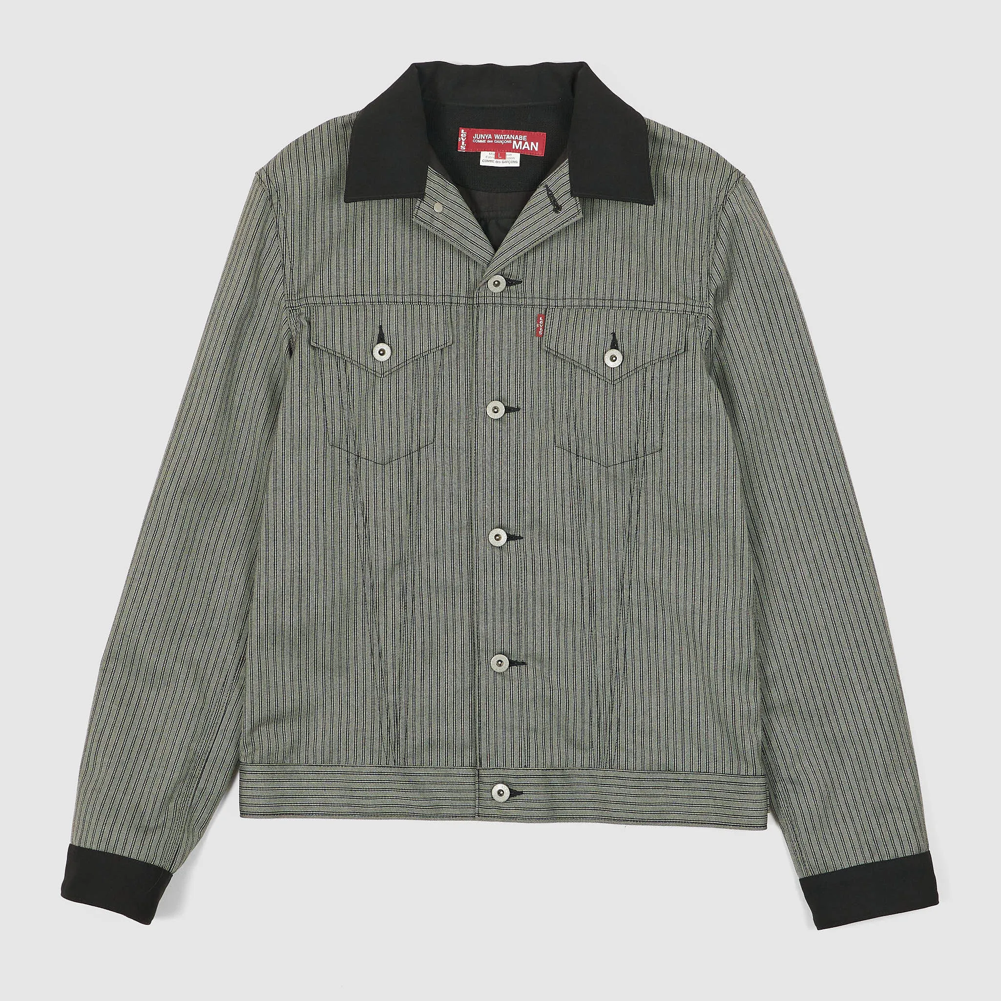 Junya Watanabe Man x Levi's® striped Type 3 Inspired Jeans Jacket