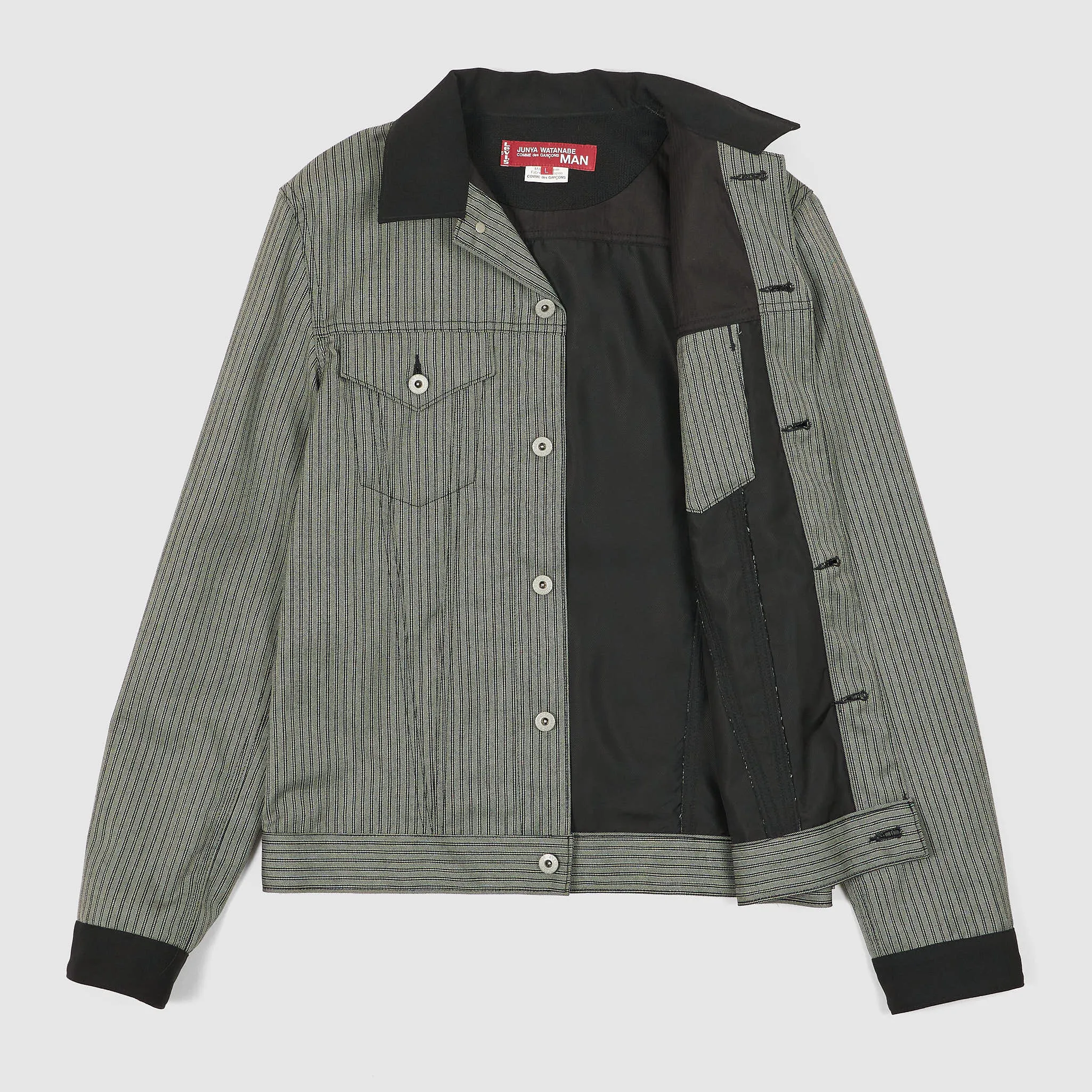 Junya Watanabe Man x Levi's® striped Type 3 Inspired Jeans Jacket